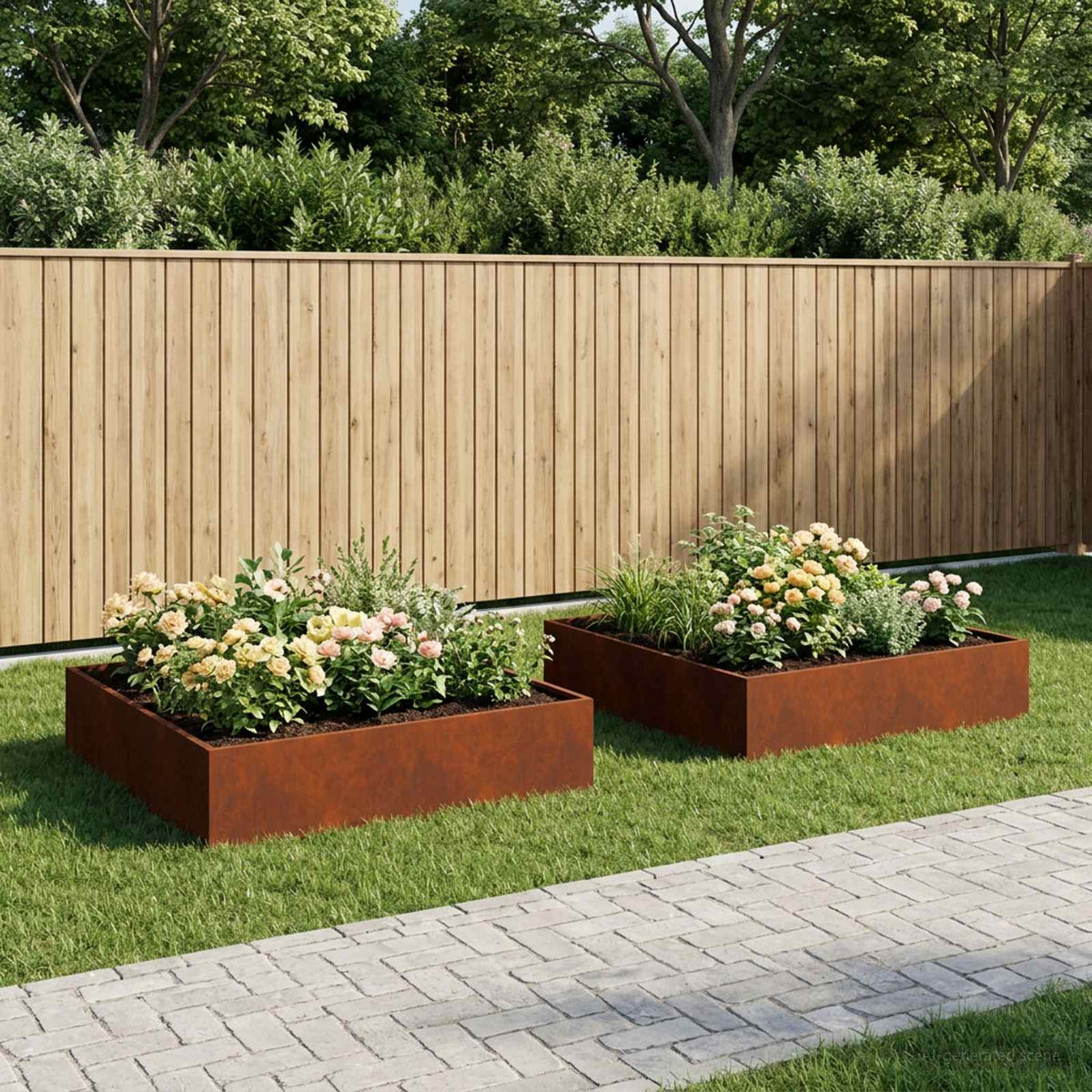 Planters 2 Pcs Corten Steel