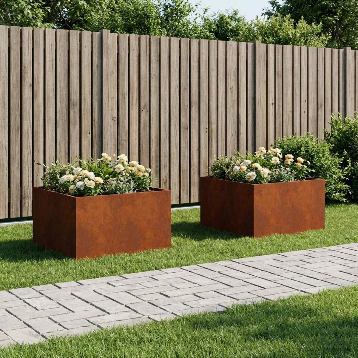 Planters 2 Pcs Corten Steel