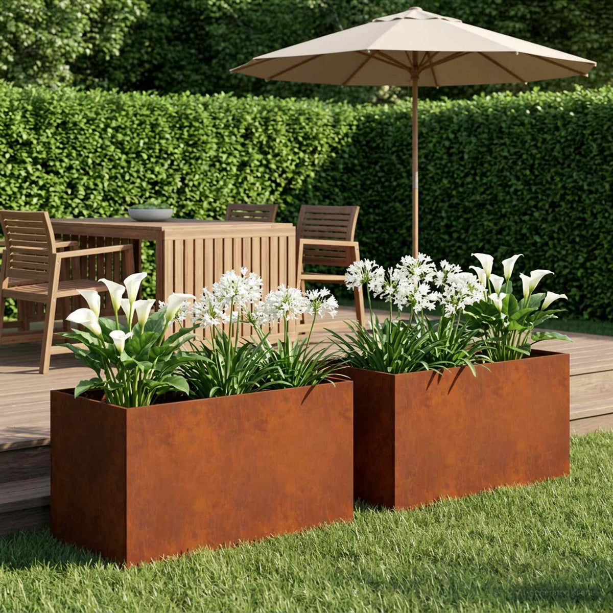 Planters 2 Pcs Corten Steel