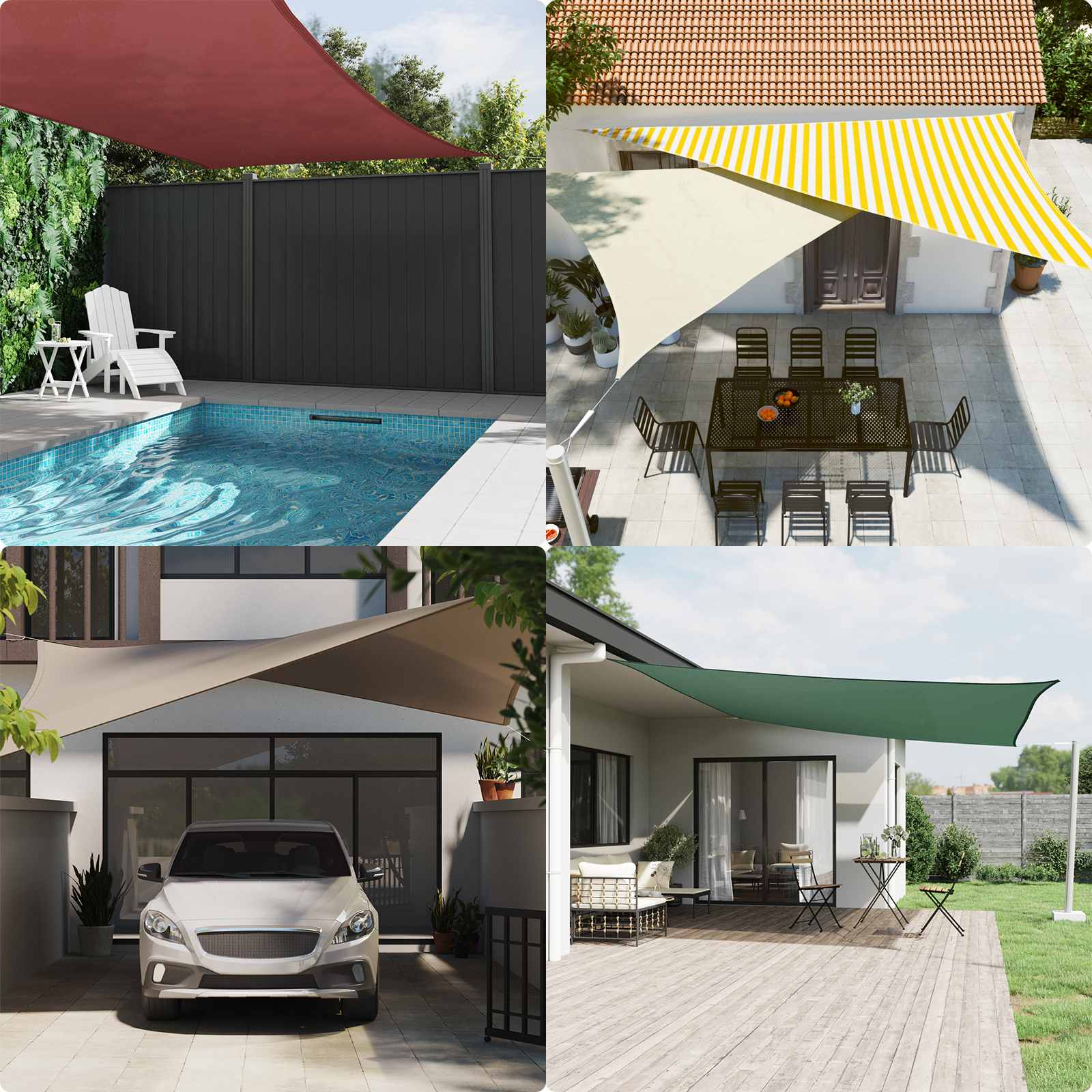 Sunshade Sail Oxford Fabric Square