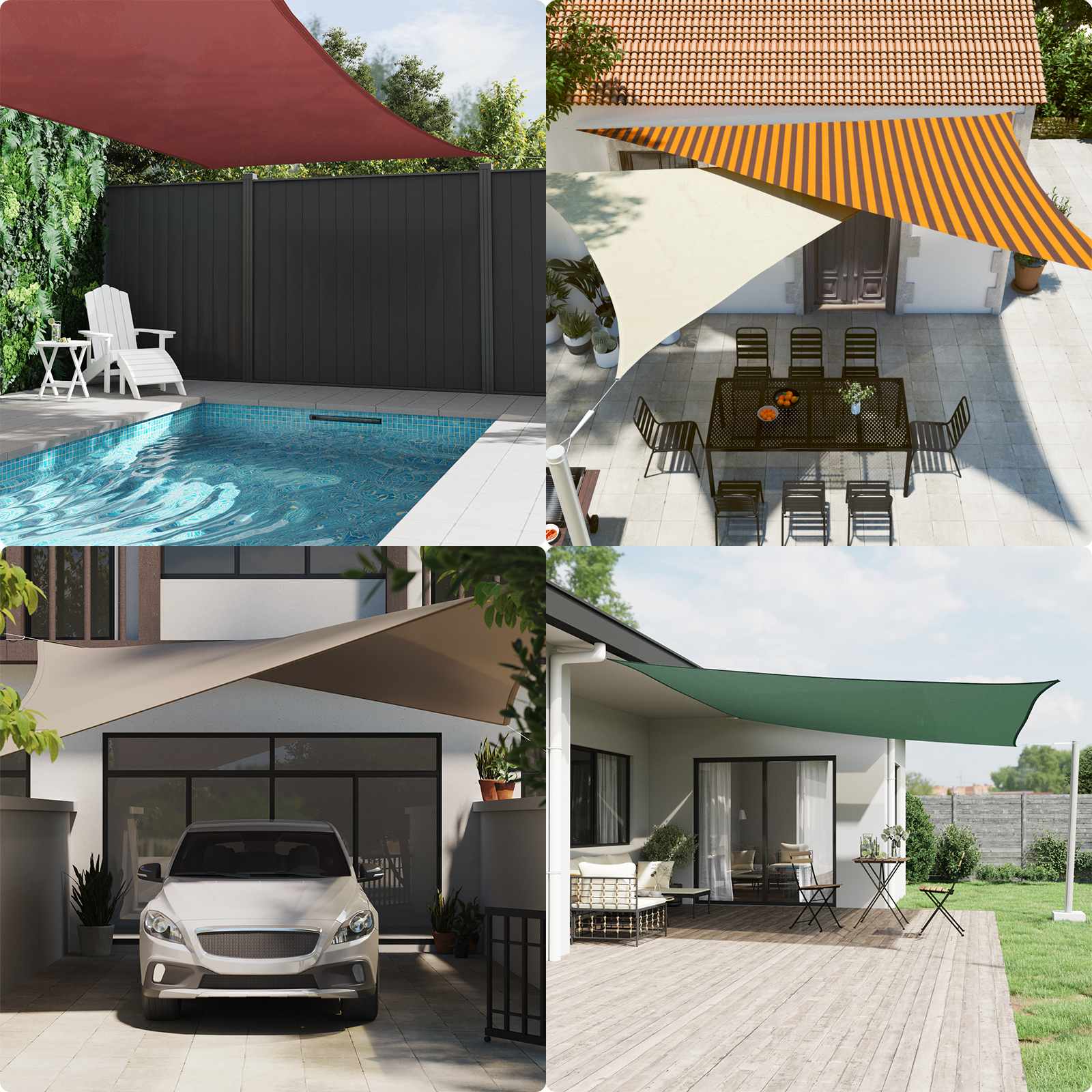Sunshade Sail Oxford Fabric Rectangular
