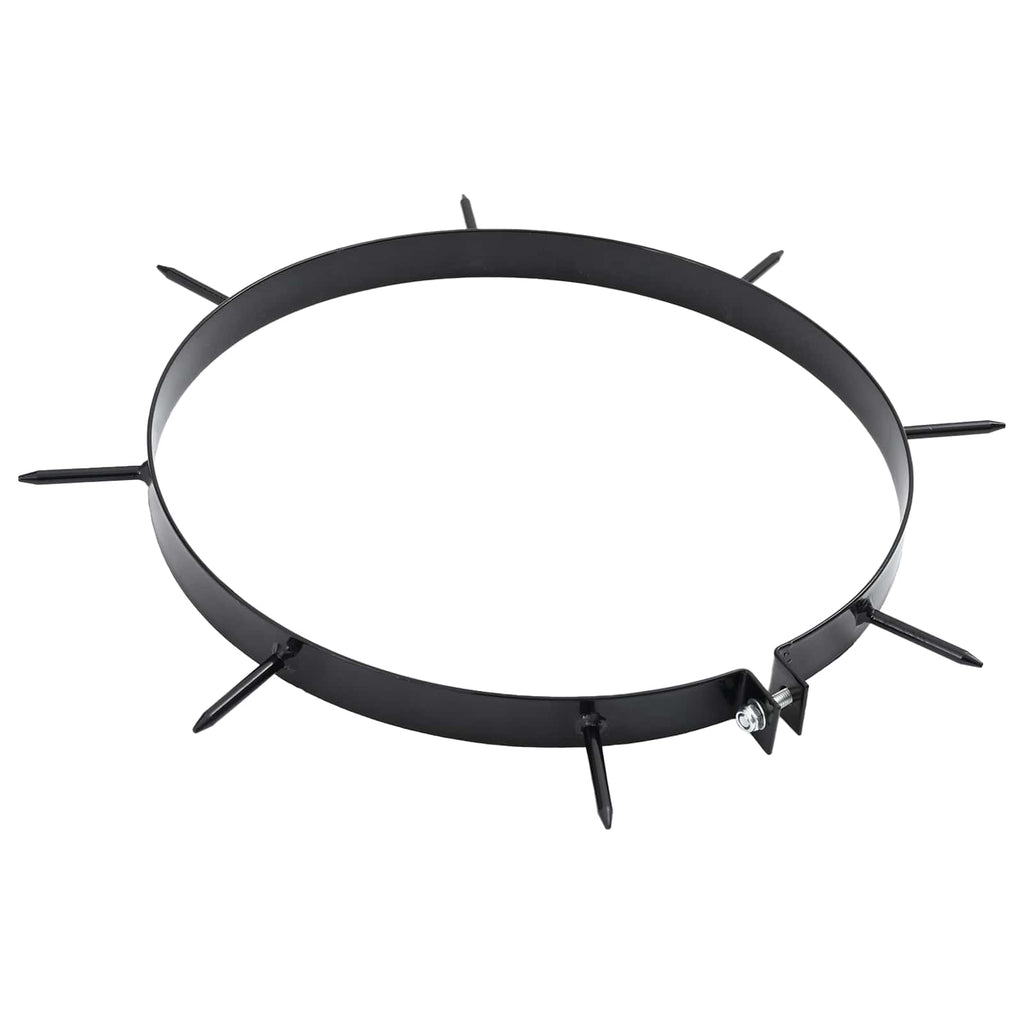 Lawn Aerator Clamp With Spikes 5 Pcs Black Ø 320 Mm Iron