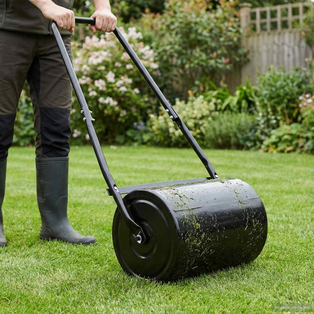 Garden Lawn Roller 110 X 52 Cm Iron