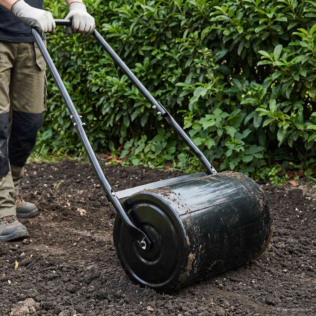 Garden Lawn Roller 110 X 52 Cm Iron