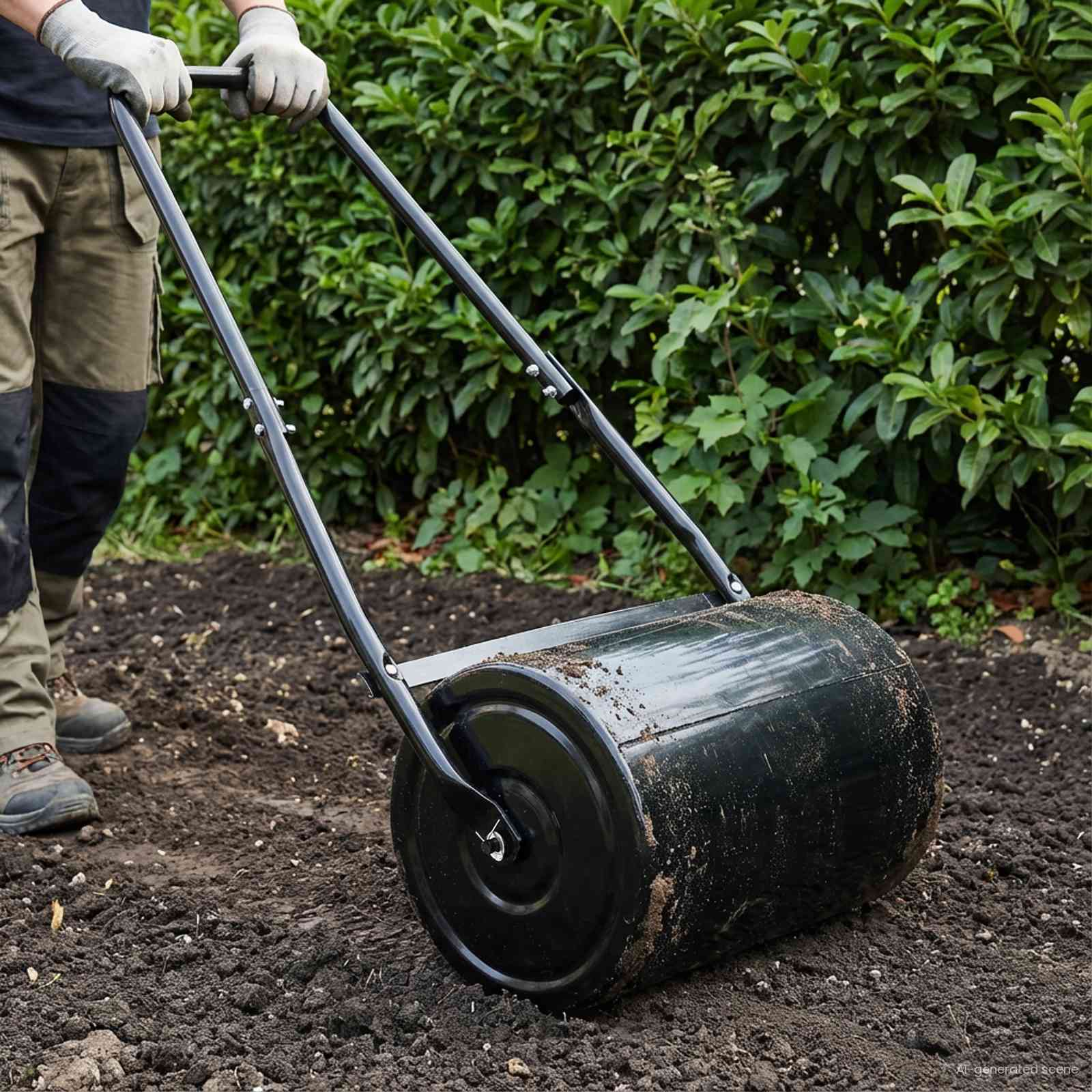 Garden Lawn Roller 110 X 52 Cm Iron