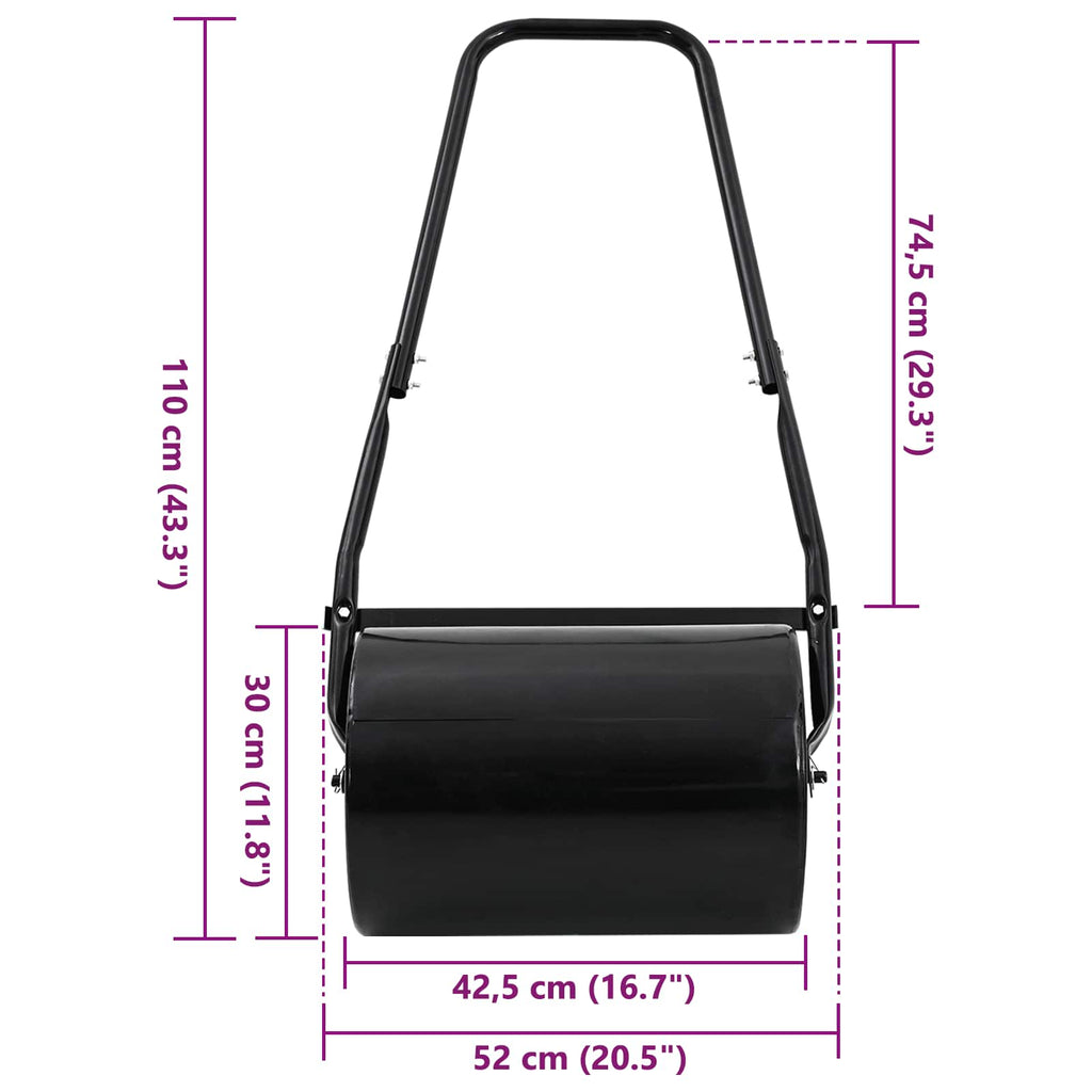 Garden Lawn Roller 110 X 52 Cm Iron