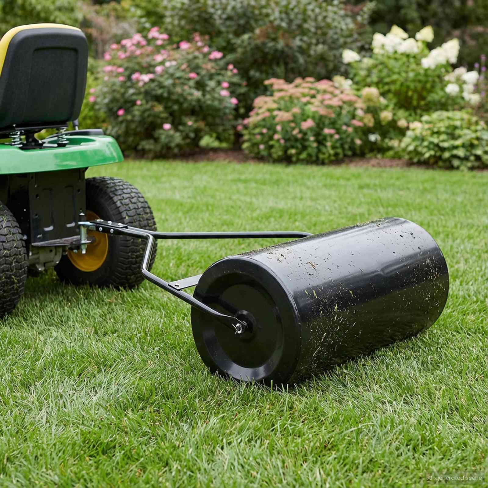 Garden Lawn Roller 120 X 99 Cm Iron
