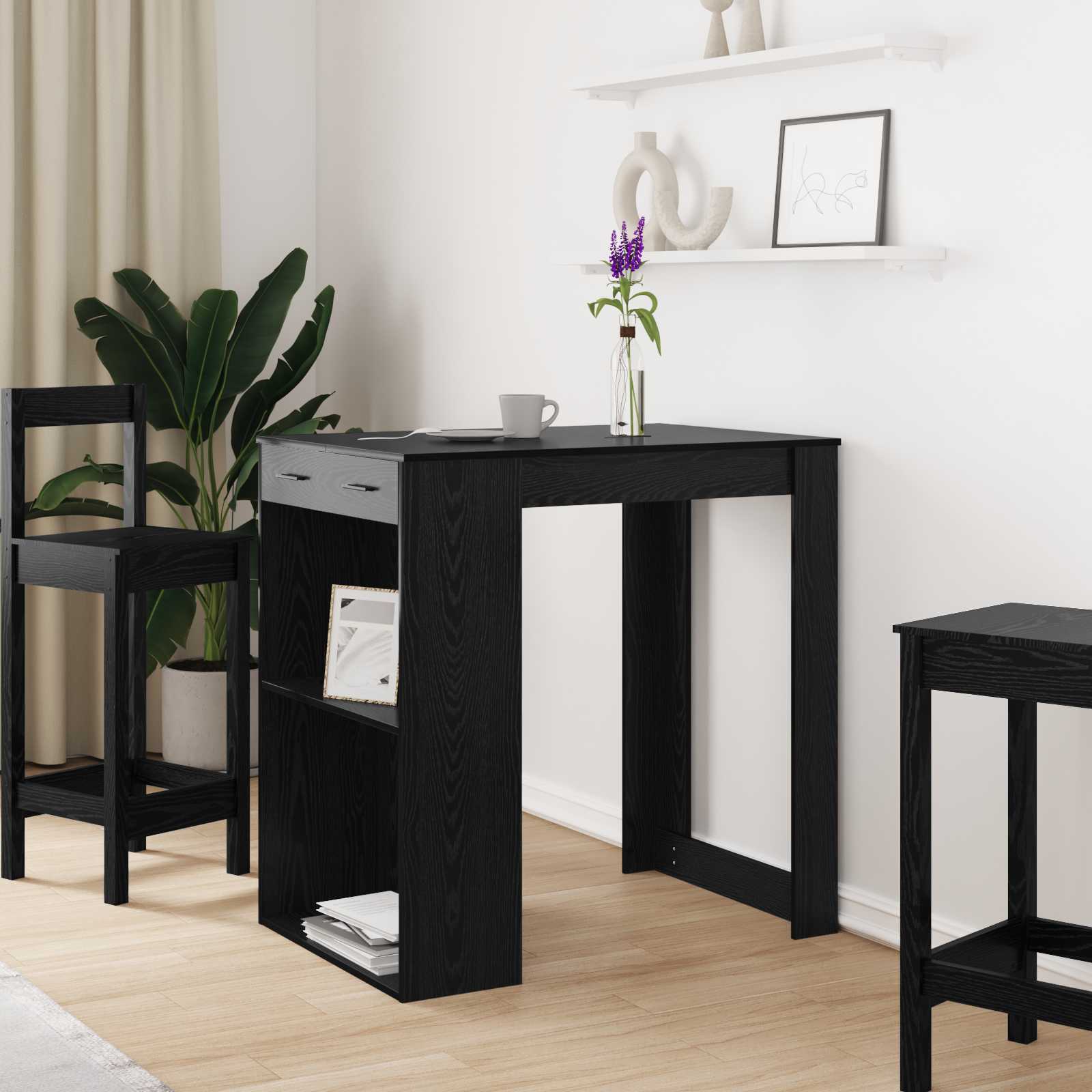 Bar Table 102X70X103.5 Cm Engineered Wood