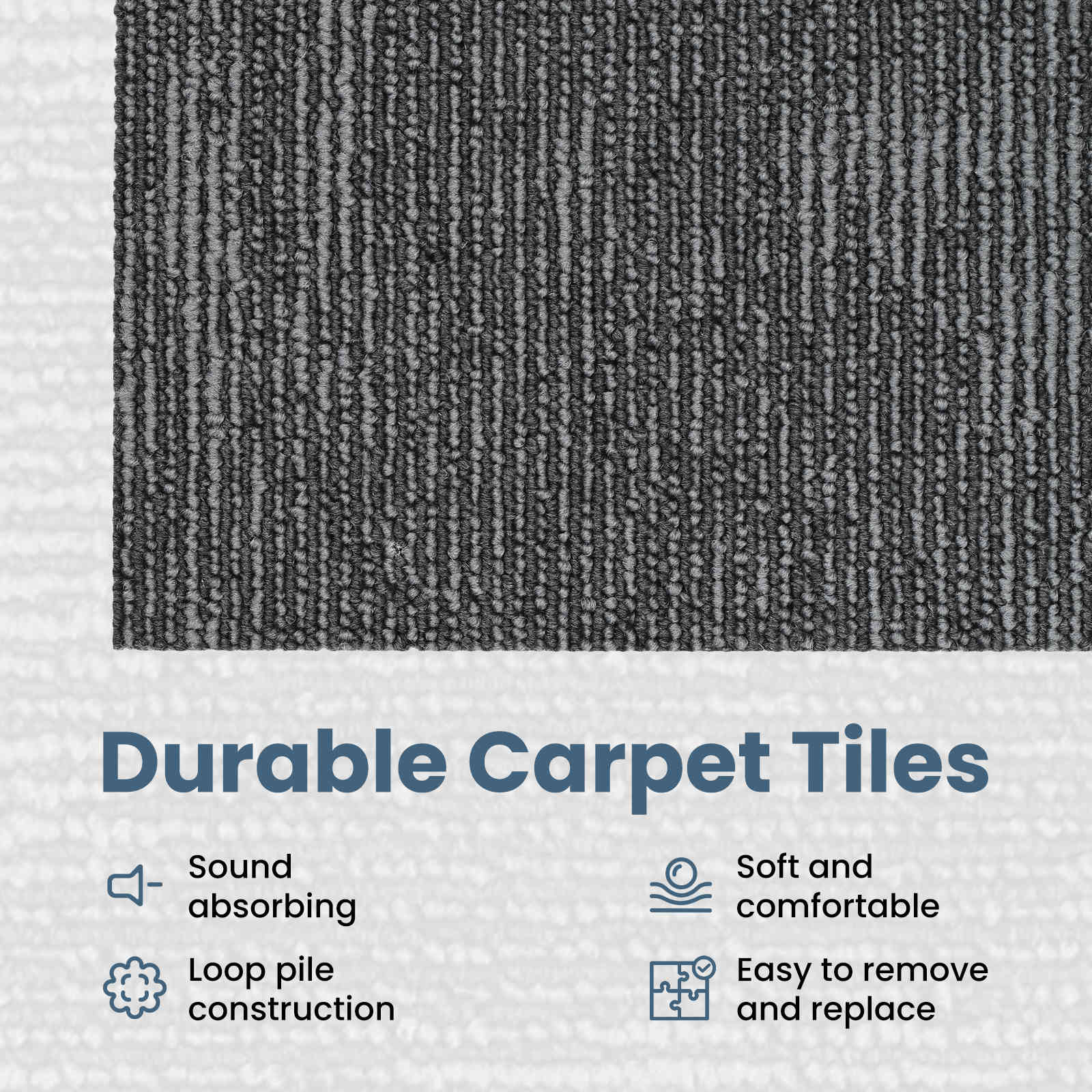 Carpet Tile 50 X 50 Cm 4 Pcs Pp And Bitumen