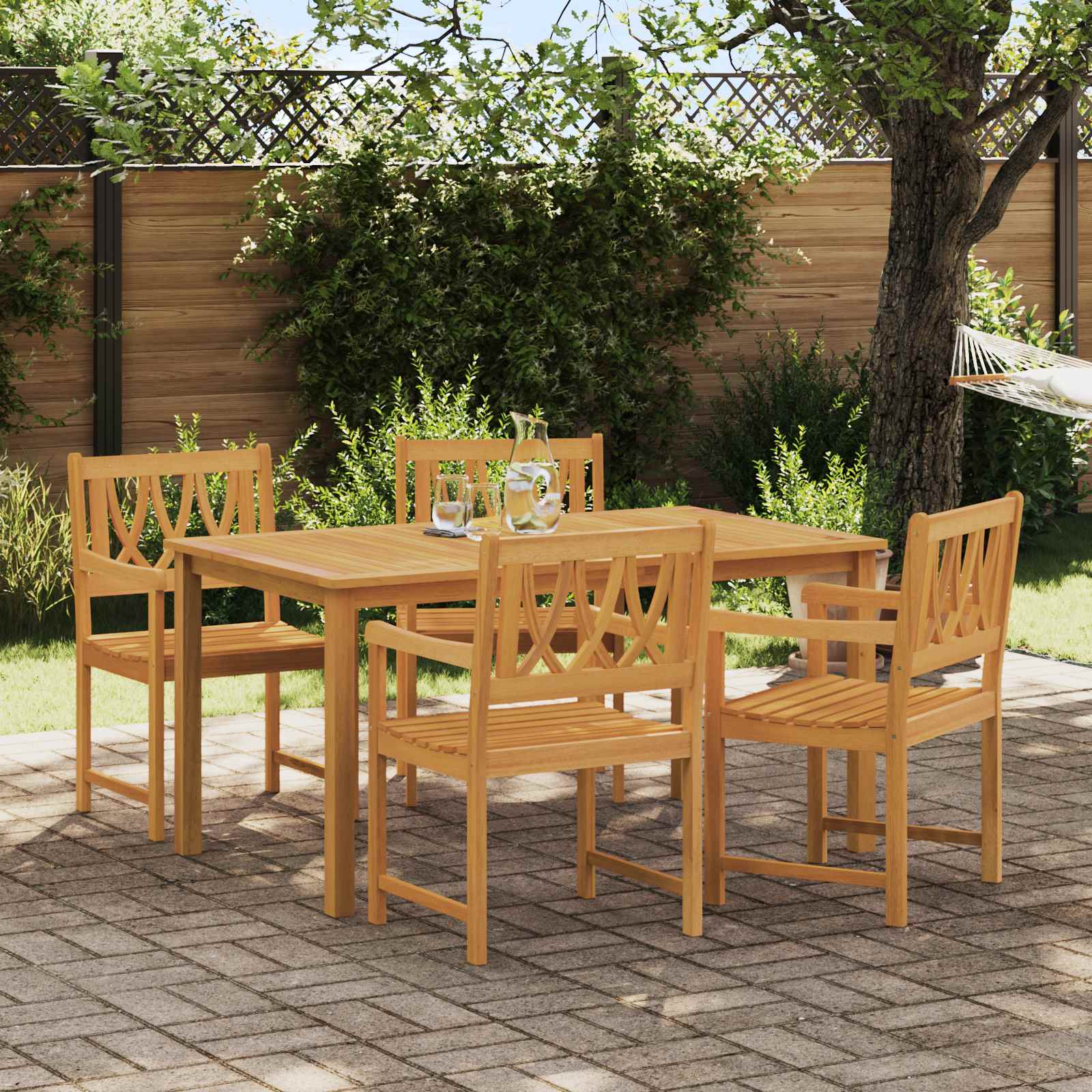 Garden Chairs 2 Pcs Natural Solid Acacia Wood