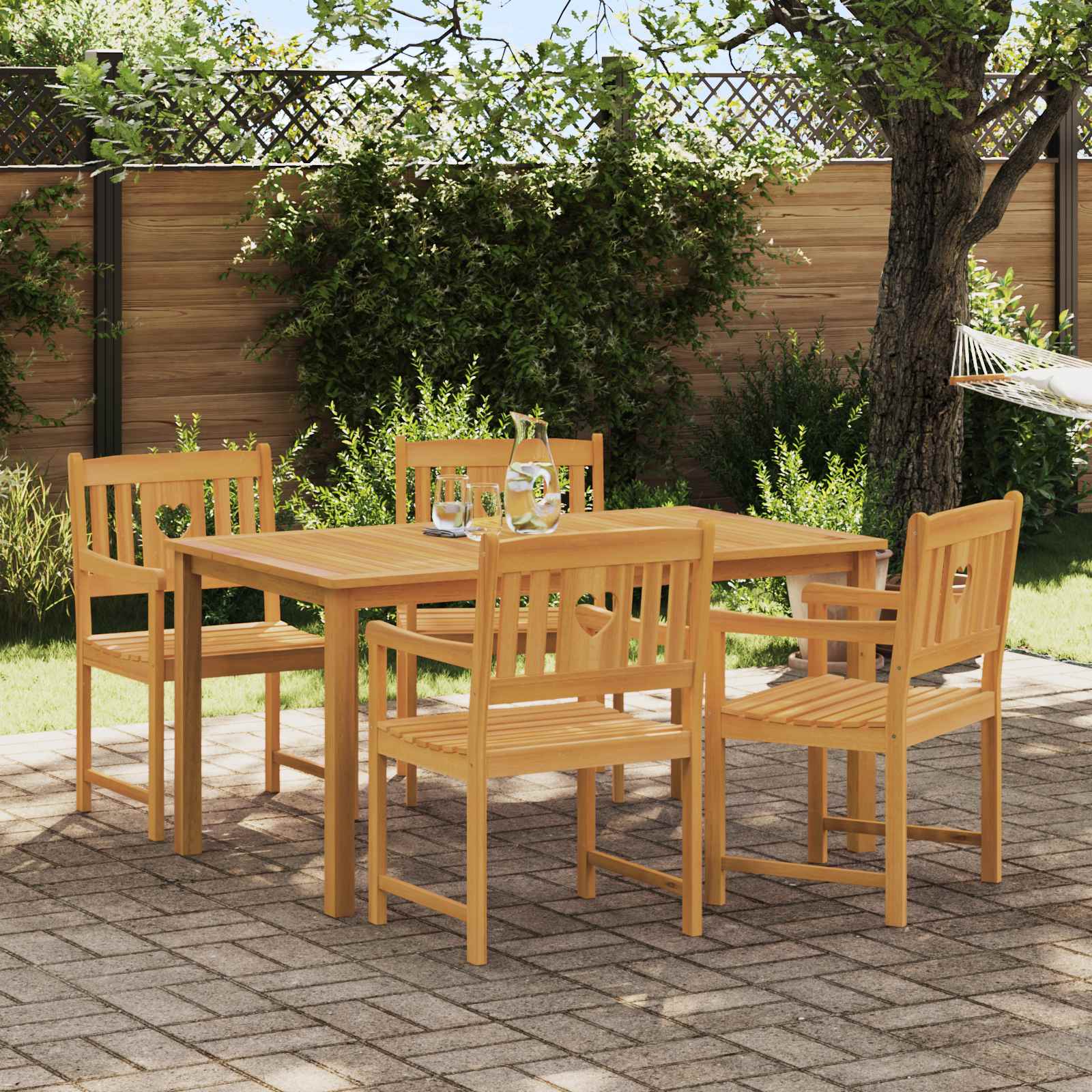 Garden Chairs 2 Pcs Natural Solid Acacia Wood