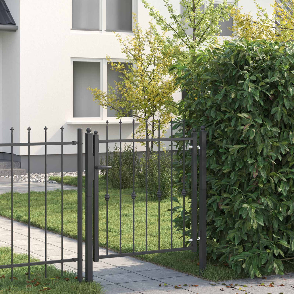 Fence Gate Horst Metal Black Lockable