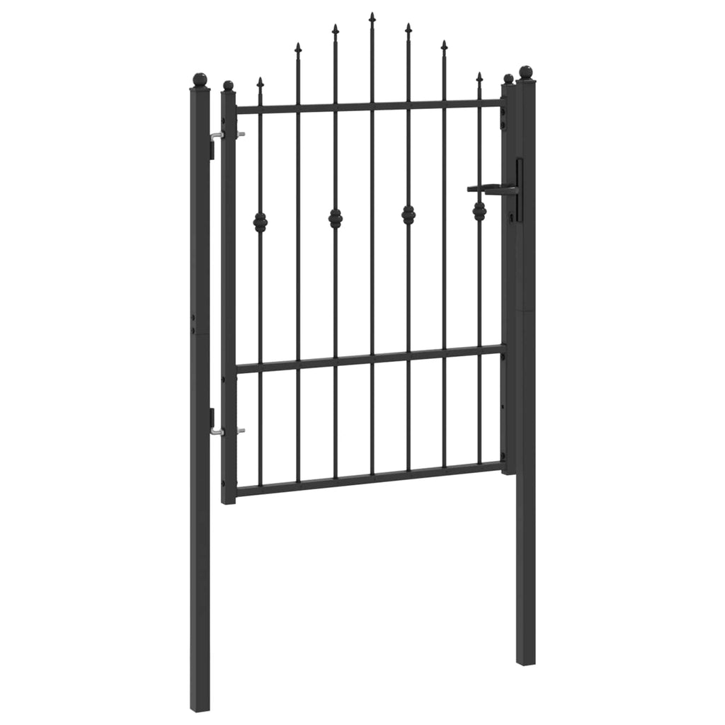 Fence Gate Horst Metal Black Lockable