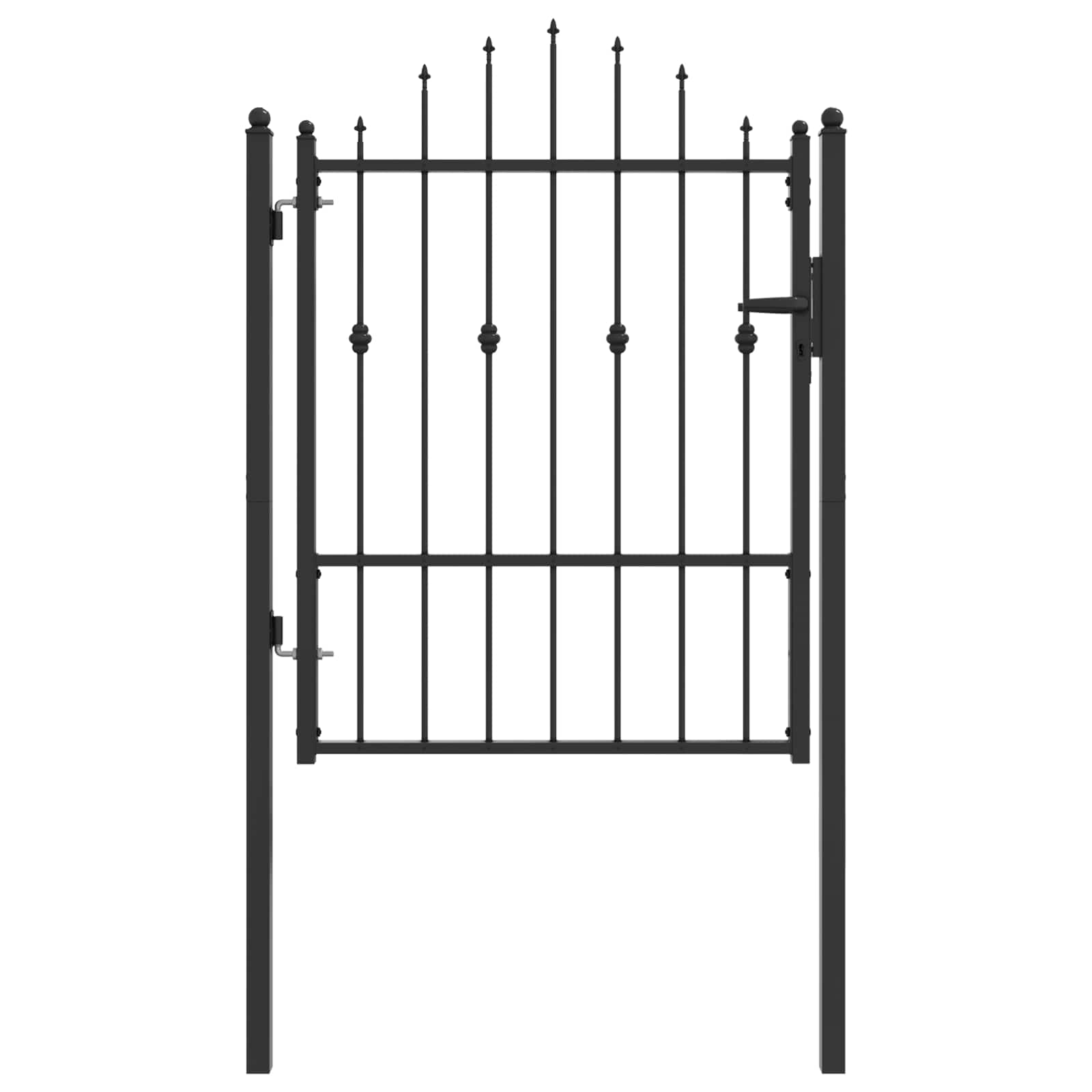 Fence Gate Horst Metal Black Lockable