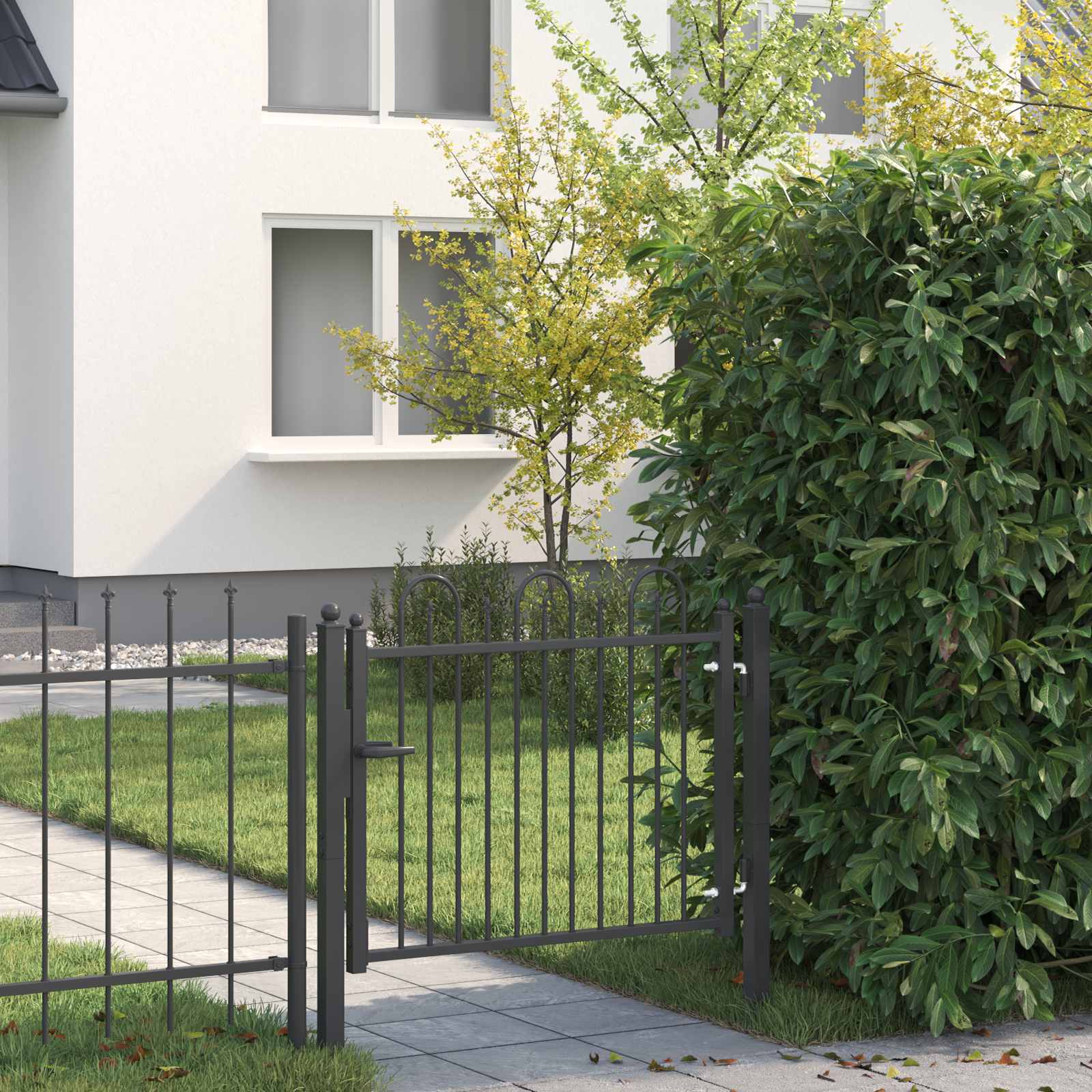Fence Gate Horst Metal Black Lockable