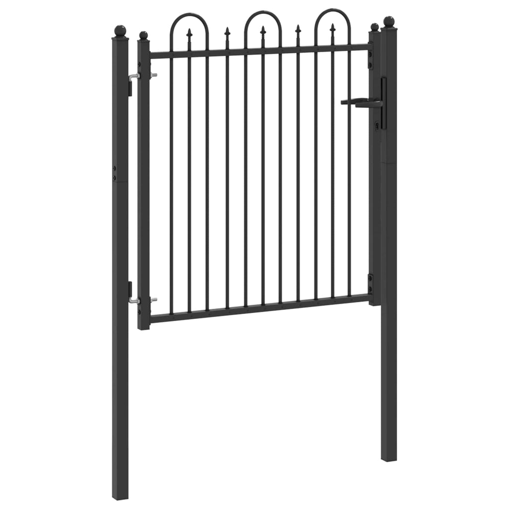 Fence Gate Horst Metal Black Lockable