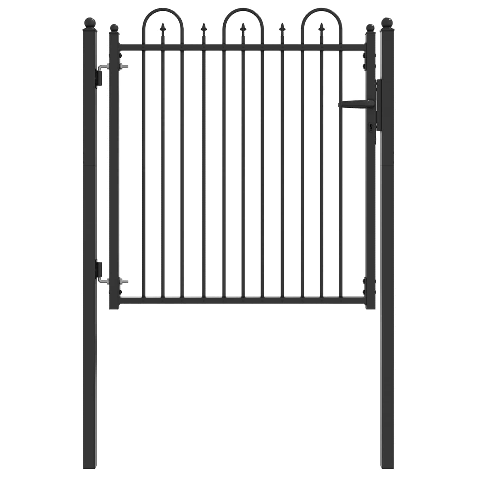 Fence Gate Horst Metal Black Lockable