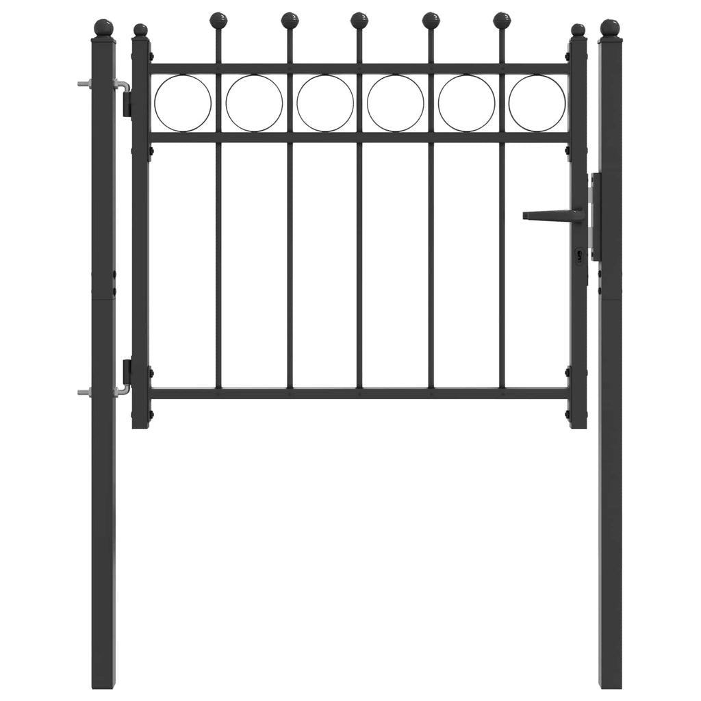 Fence Gate Horst Metal Black Lockable