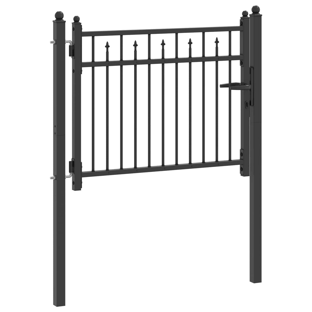 Fence Gate Horst Metal Black Lockable