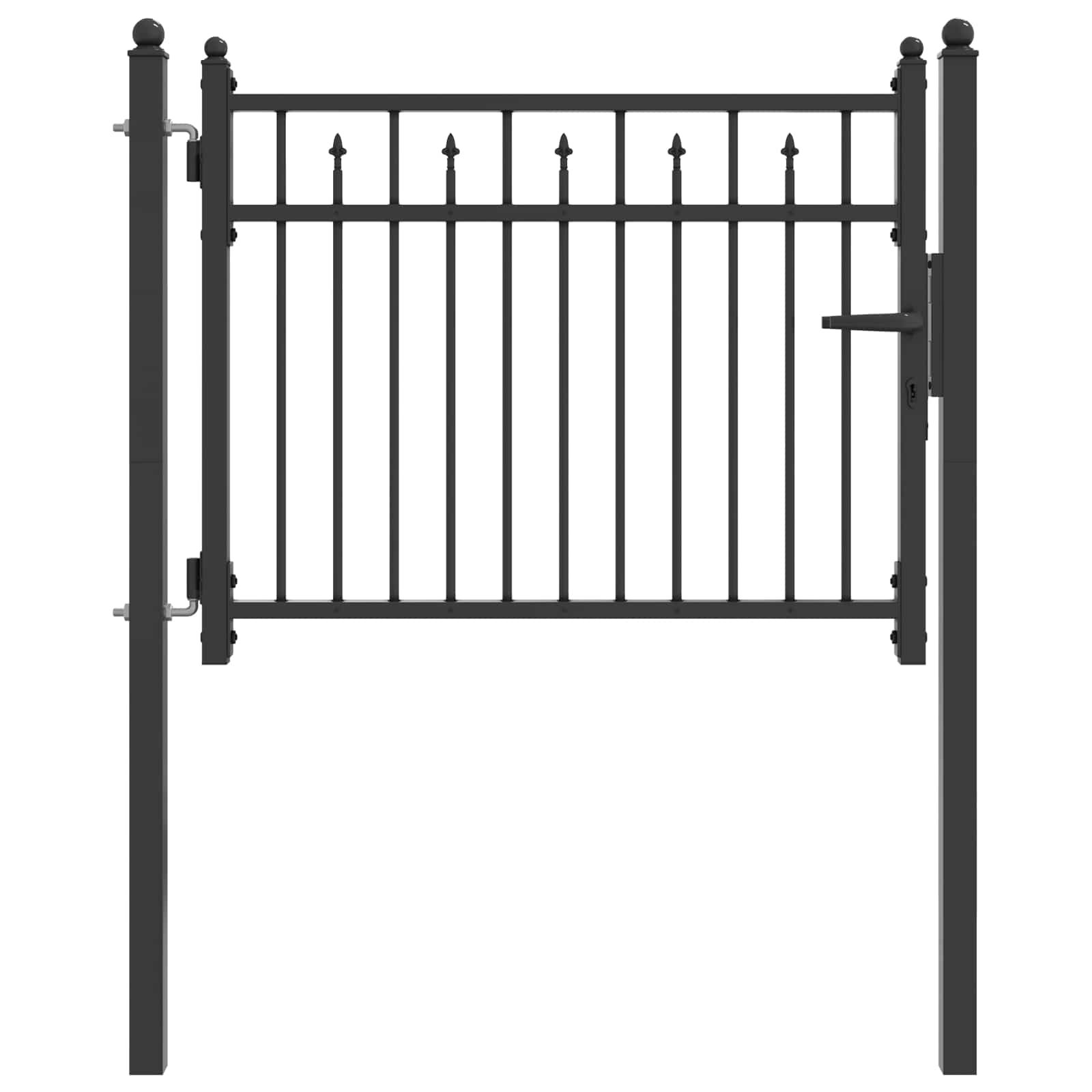 Fence Gate Horst Metal Black Lockable