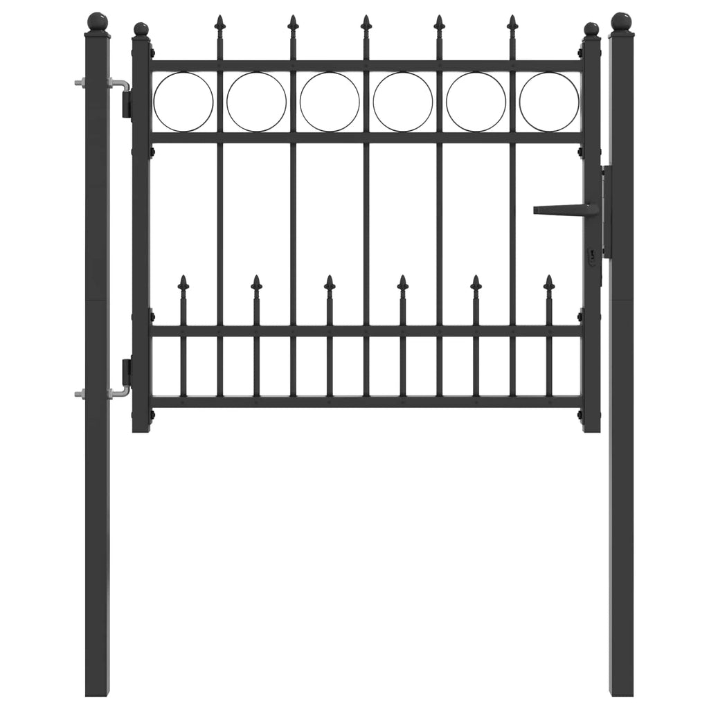 Fence Gate Horst Steel Black Lockable