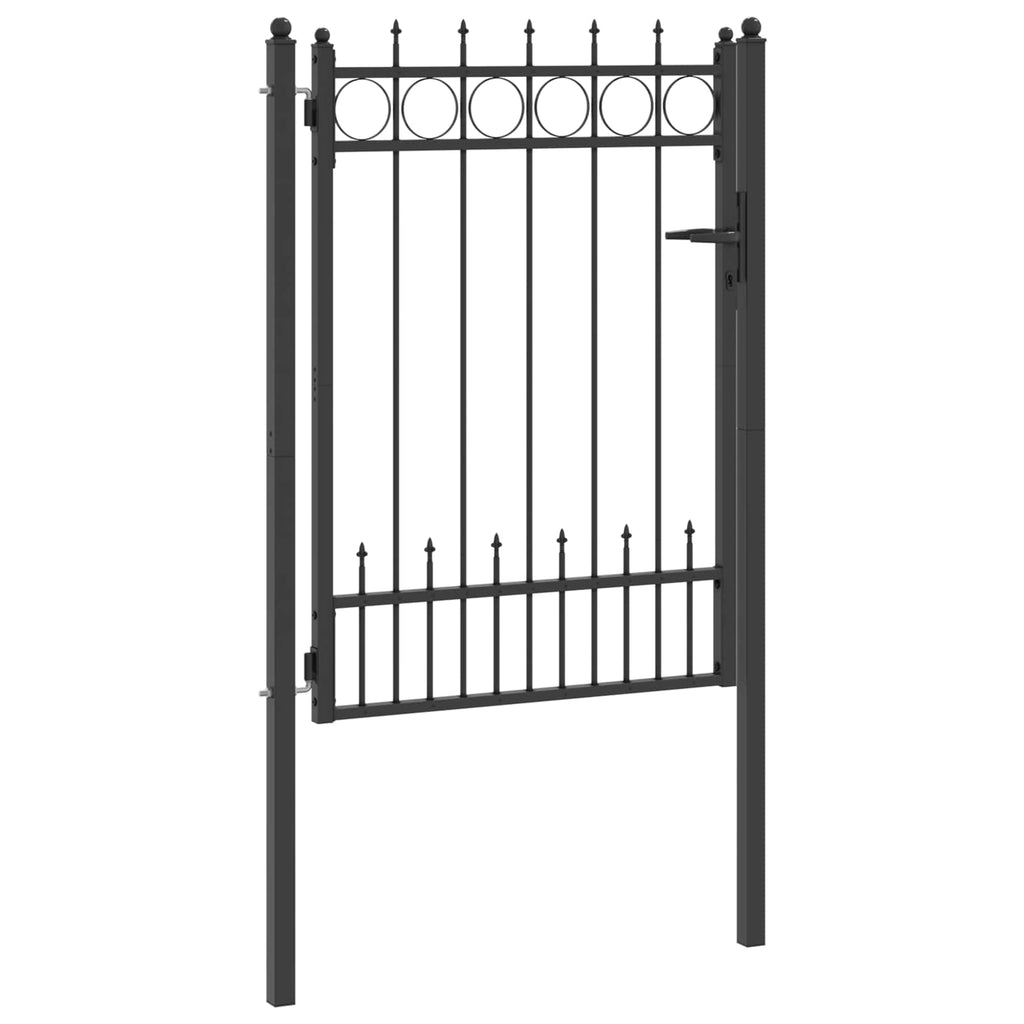 Fence Gate Horst Steel Black Lockable