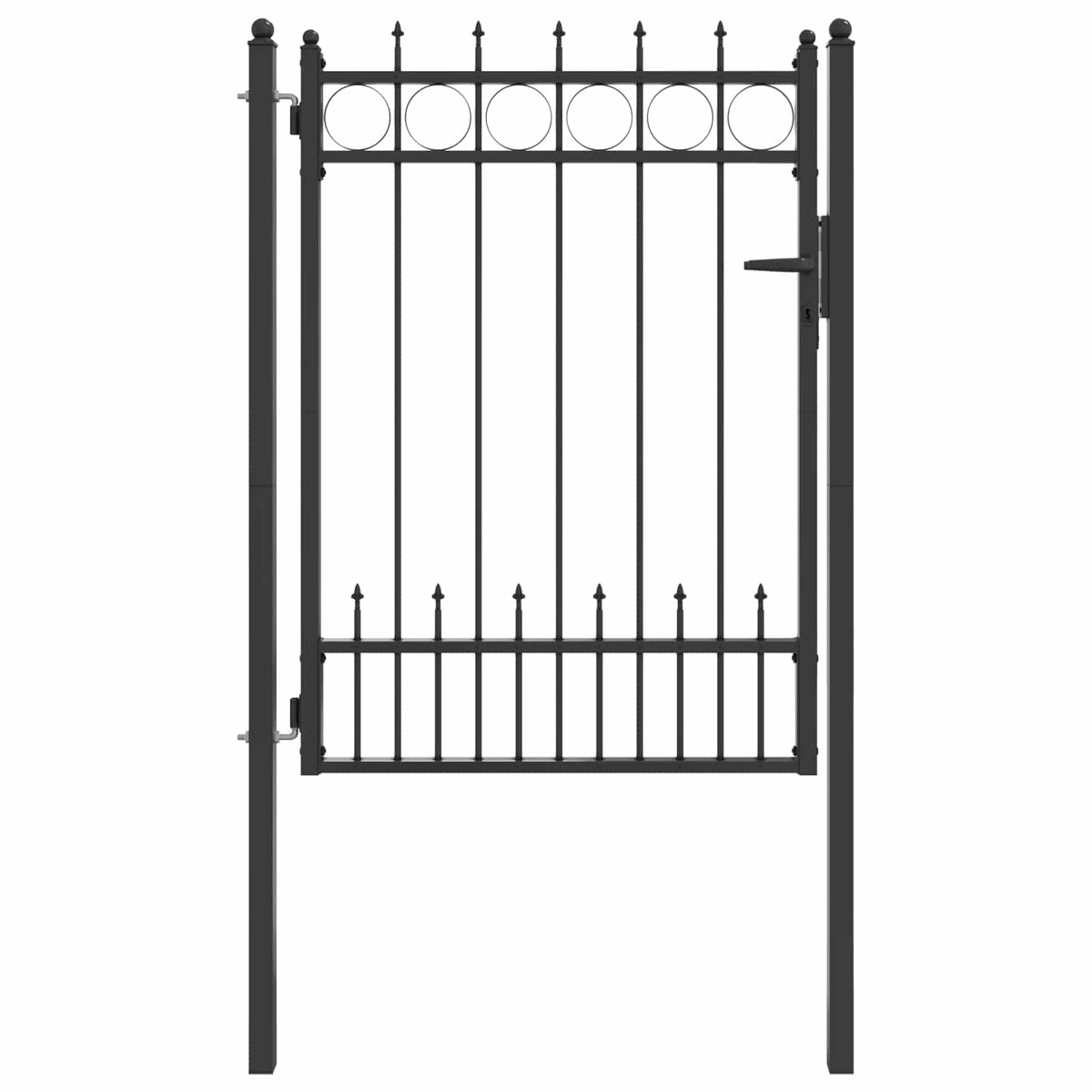 Fence Gate Horst Steel Black Lockable