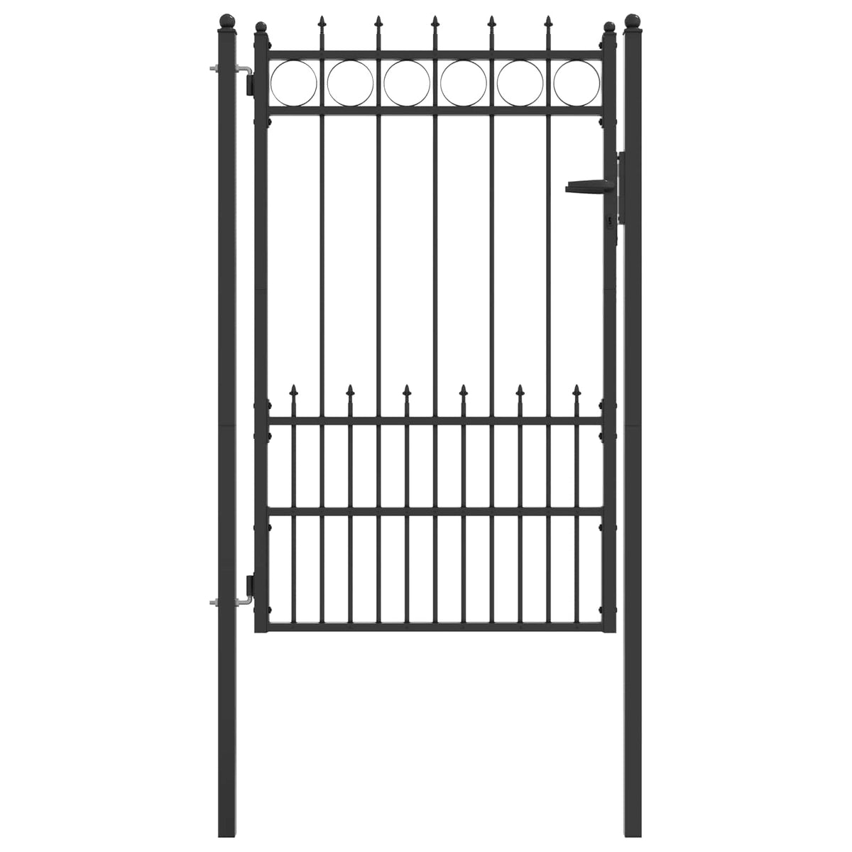 Fence Gate Horst Steel Black Lockable