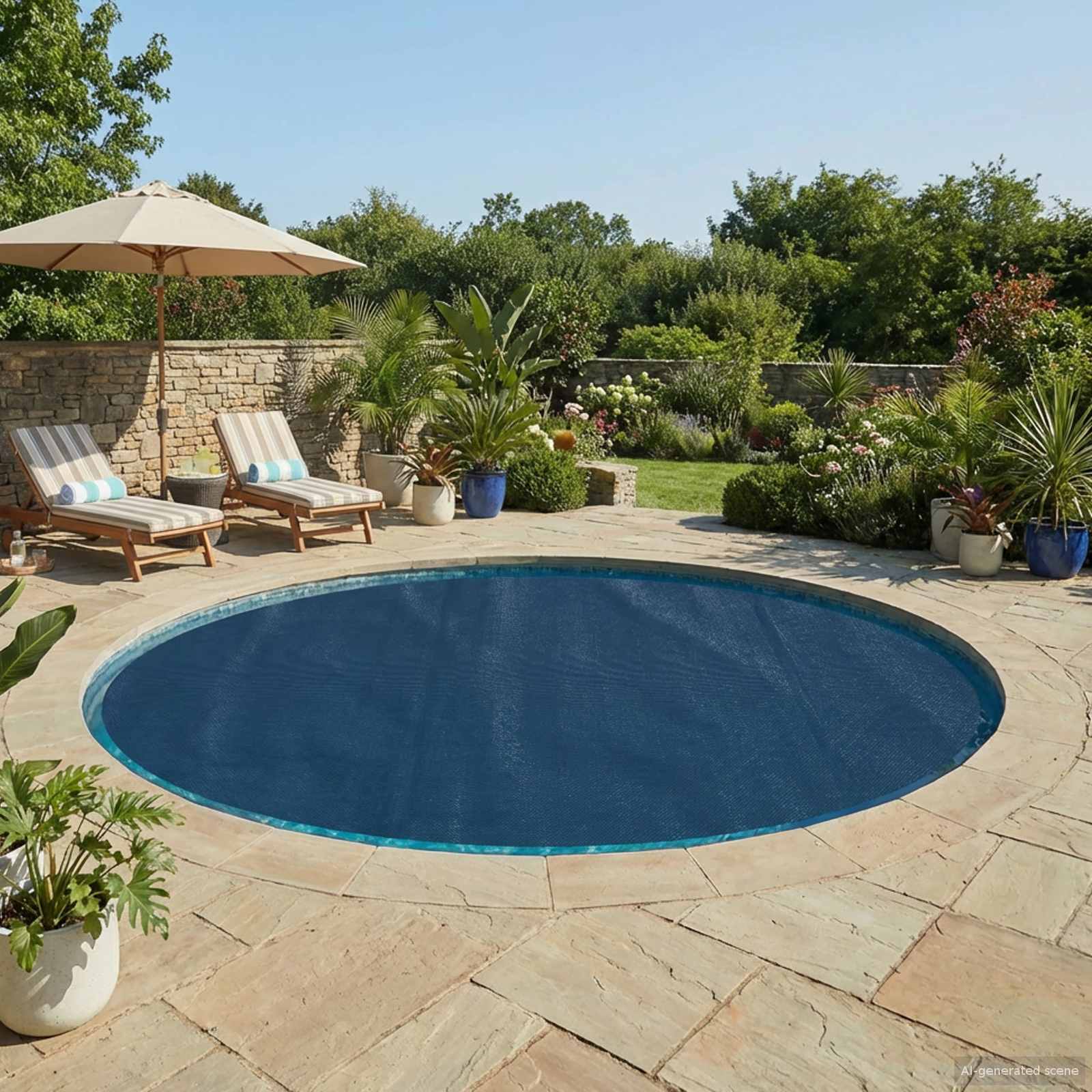 Pool Cover | | Polyethylene | 210 Cm Diameter | Heat-Resistant