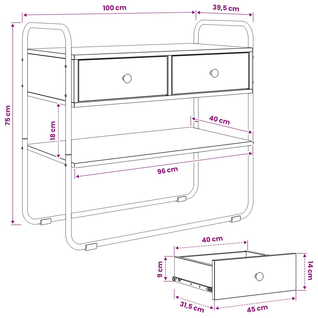 Console Table Engineered Wood