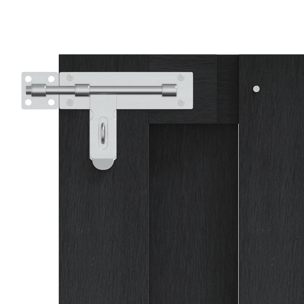 Garden Gate 100 X 60 Cm Wpc And Aluminium Black