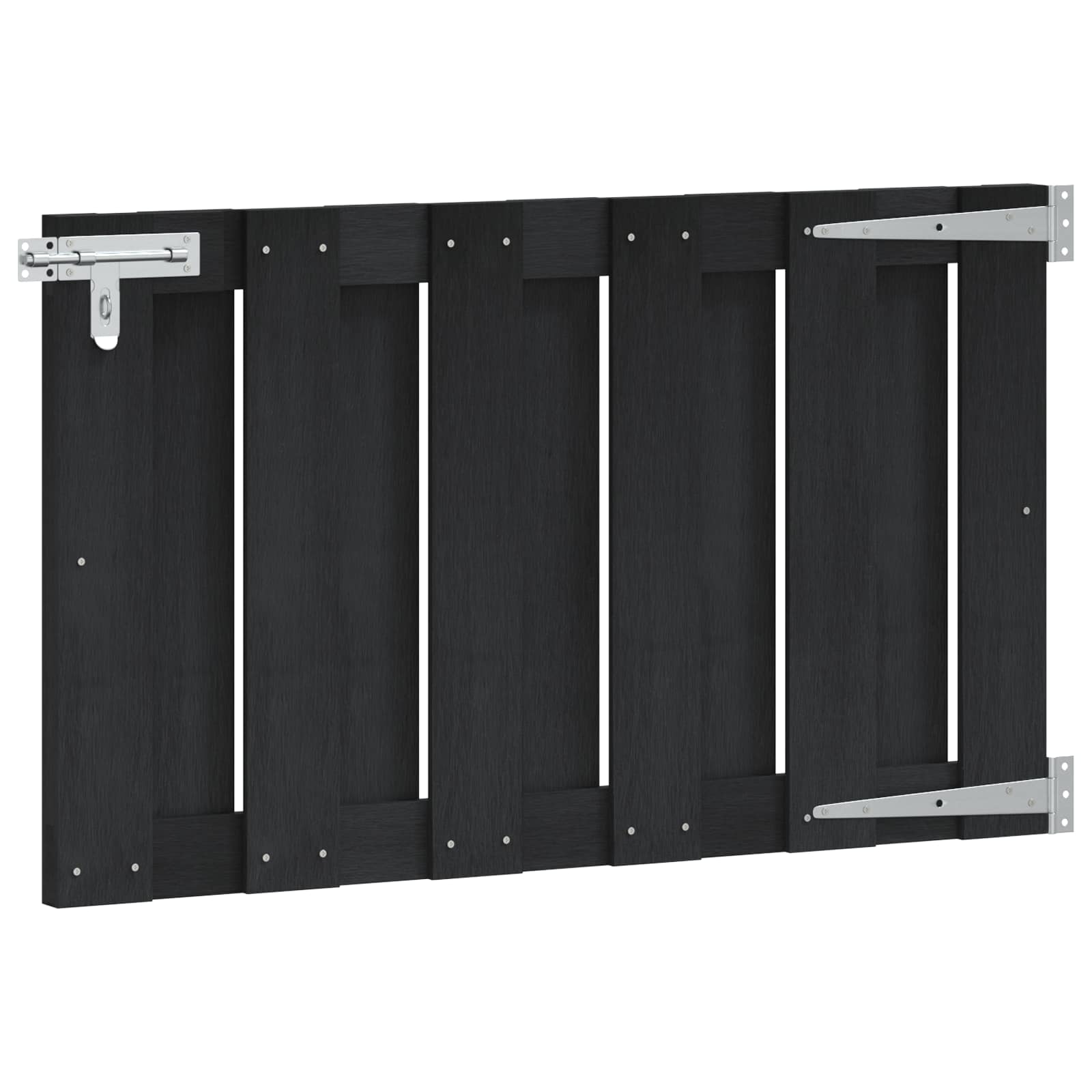 Garden Gate 100 X 60 Cm Wpc And Aluminium Black