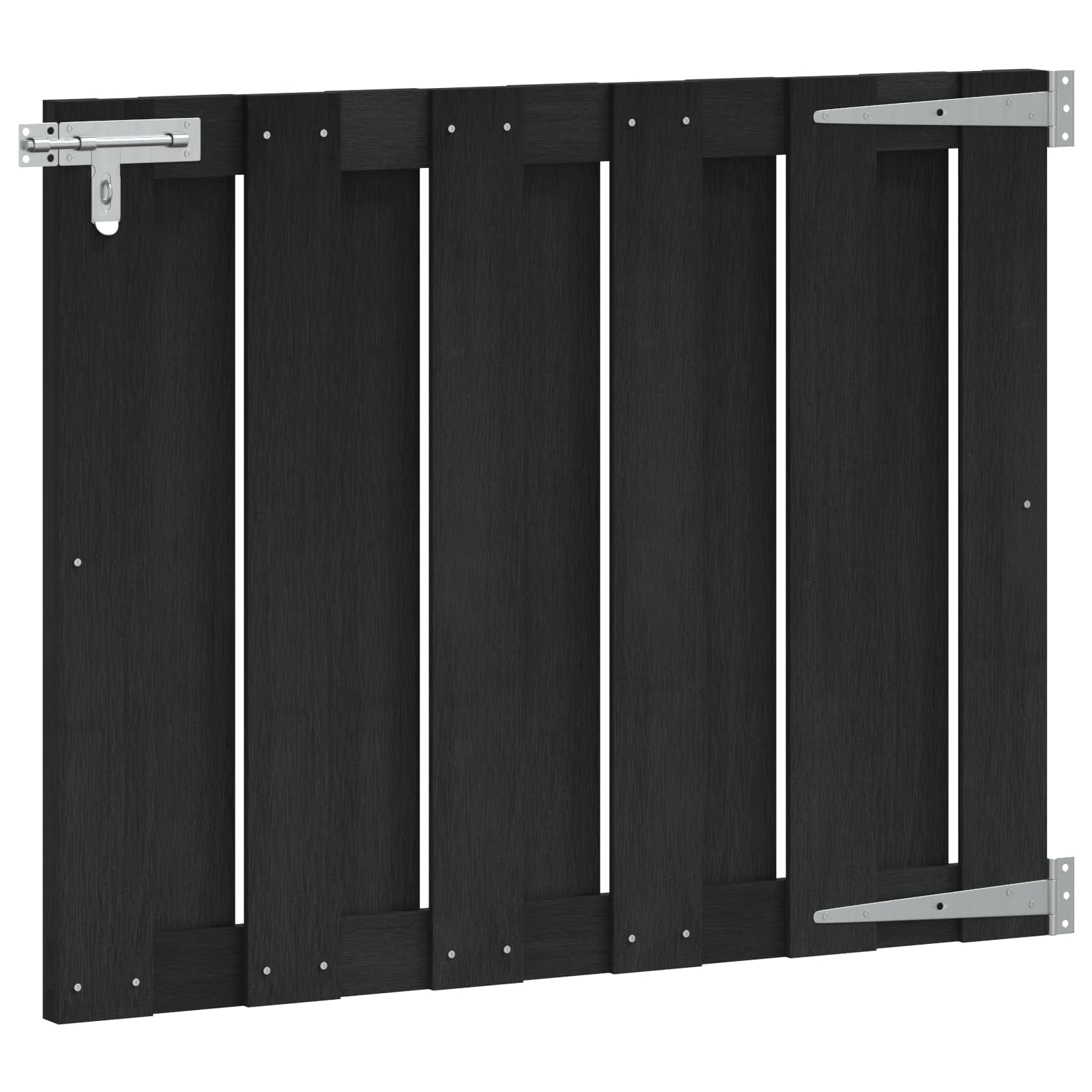 Garden Gate 100 X 80 Cm Wpc And Aluminium Black