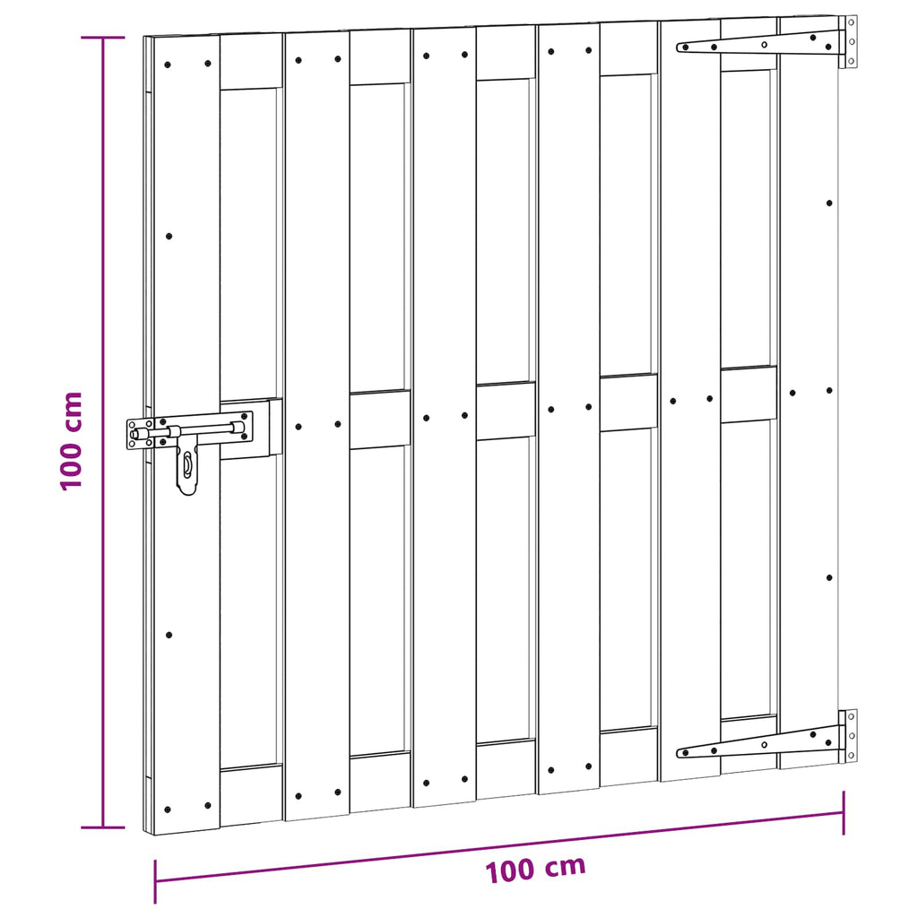 Garden Gate 100 X 100 Cm Wpc And Aluminium Black