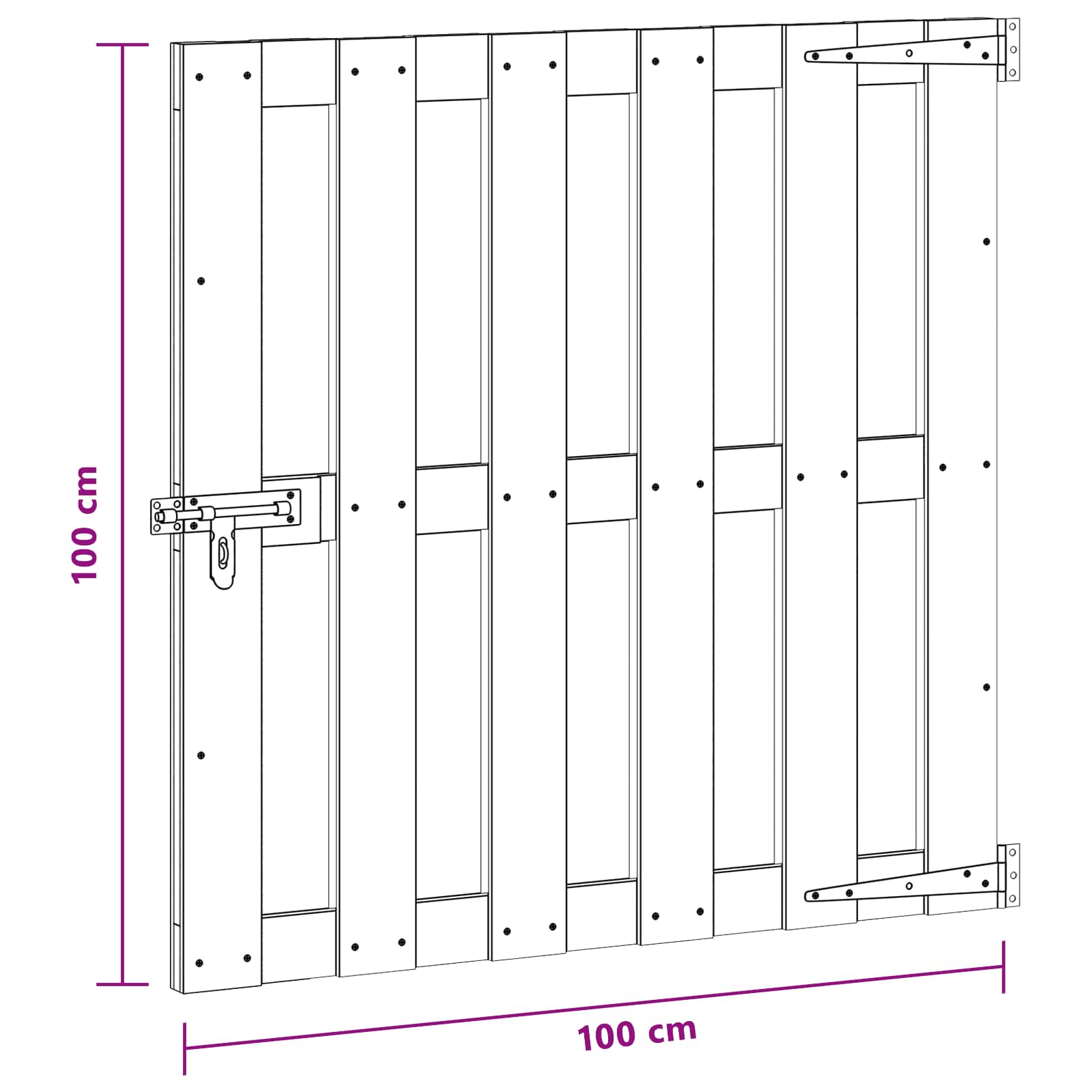 Garden Gate 100 X 100 Cm Wpc And Aluminium Black