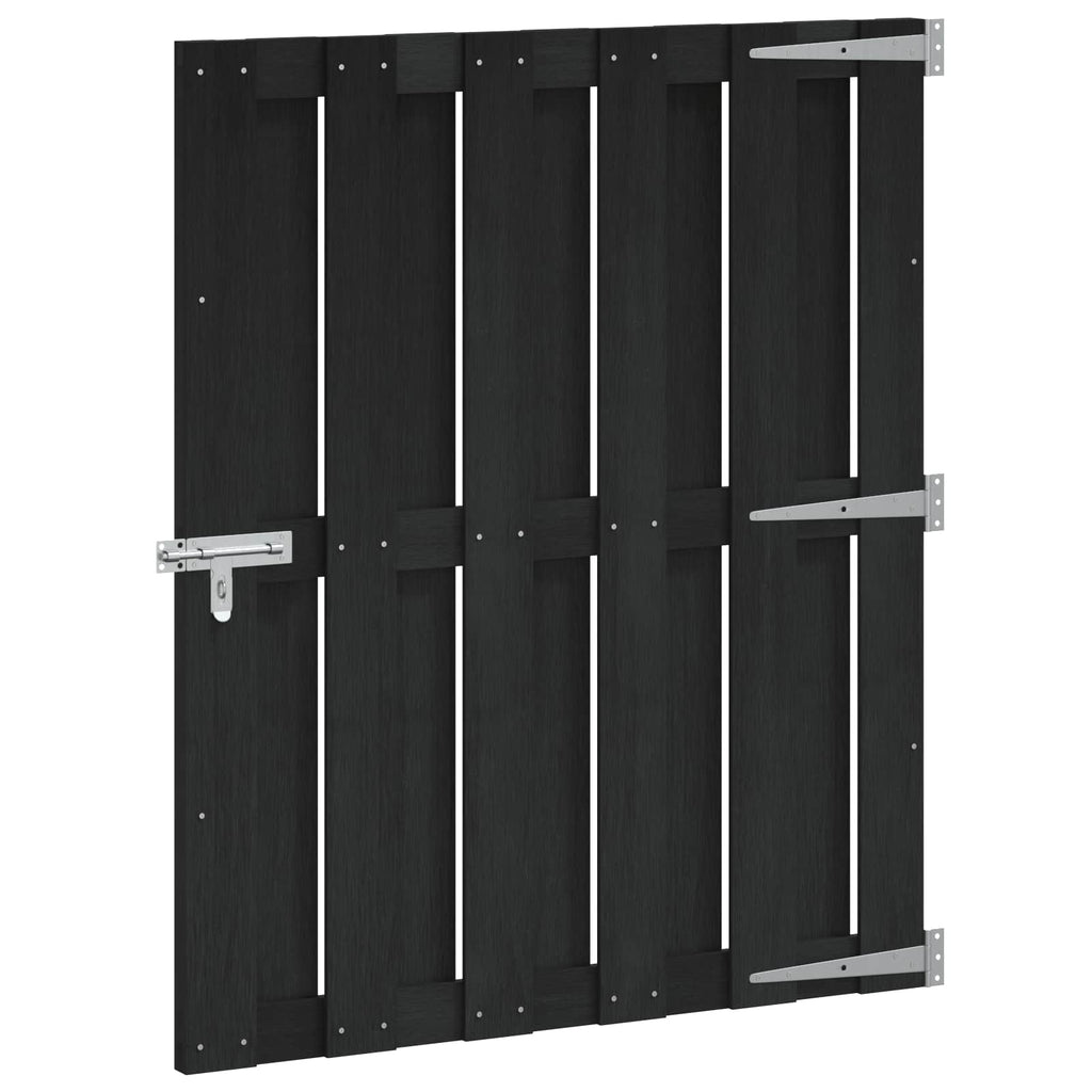 Garden Gate 100 X 112 Cm Wpc And Aluminium Black