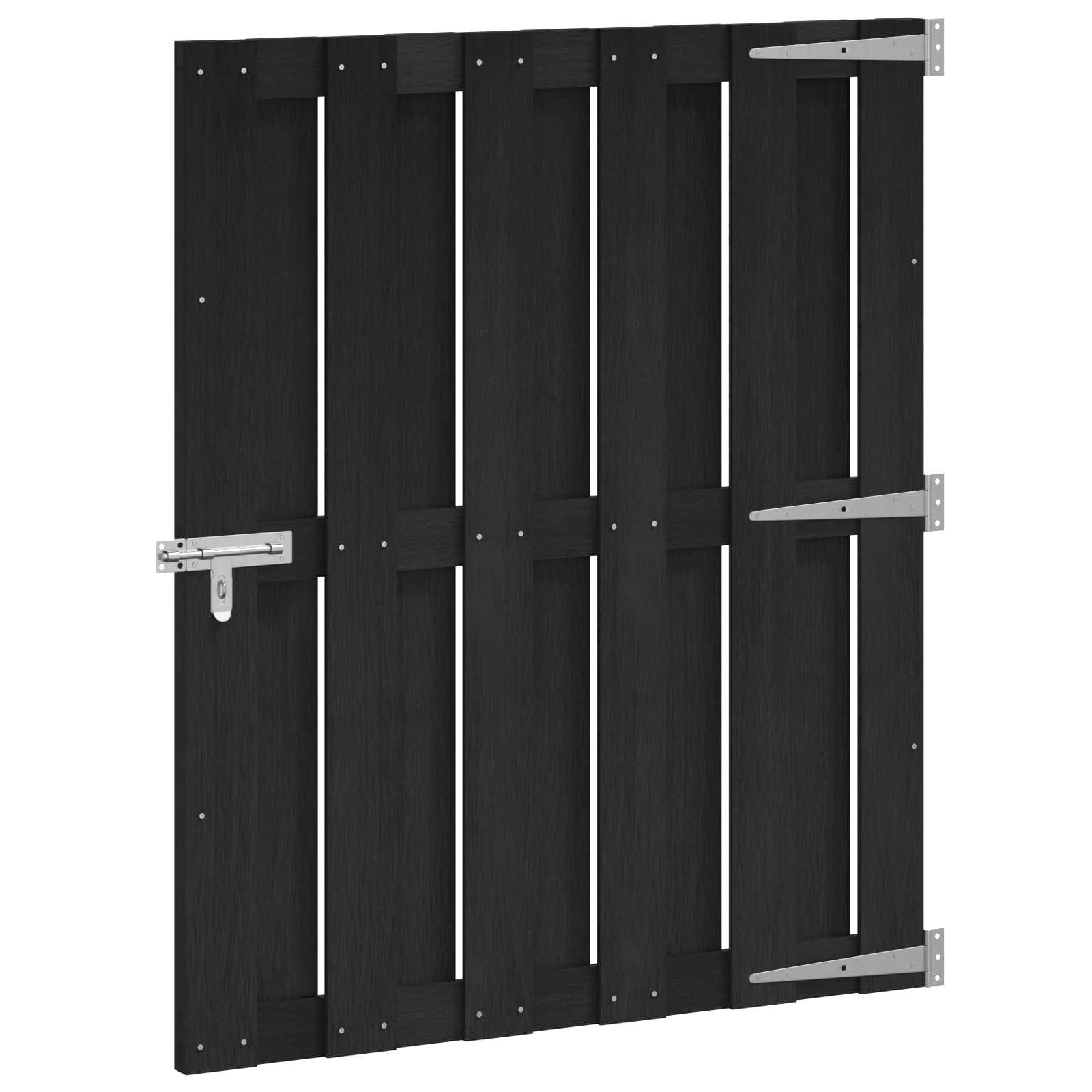 Garden Gate 100 X 112 Cm Wpc And Aluminium Black