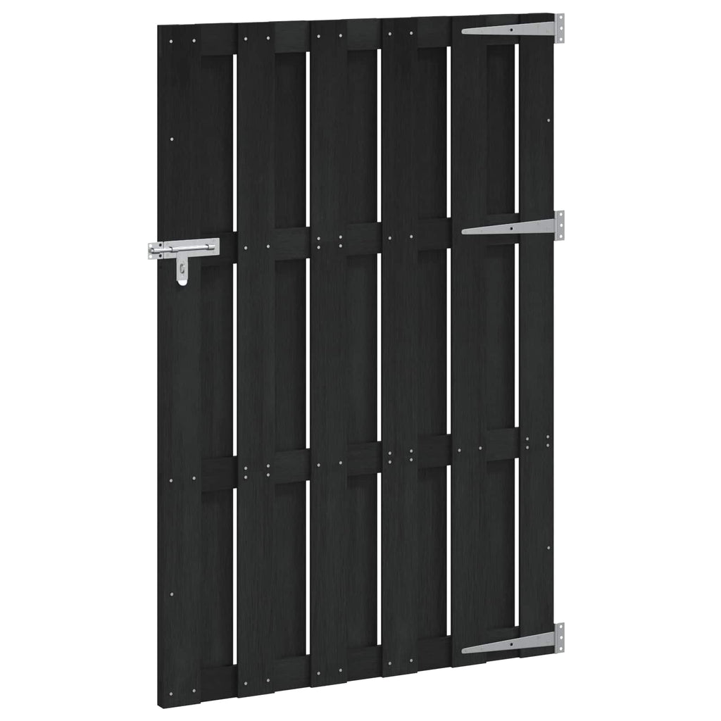 Garden Gate 100 X 150 Cm Wpc And Aluminium Black