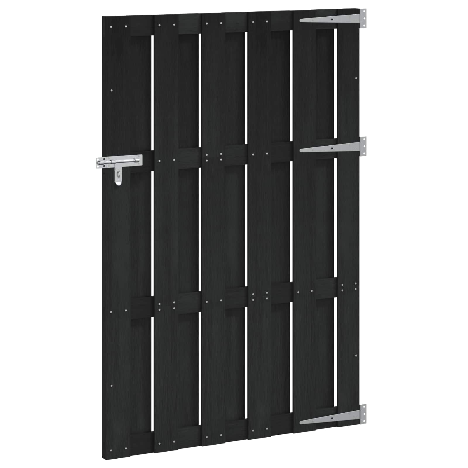 Garden Gate 100 X 150 Cm Wpc And Aluminium Black