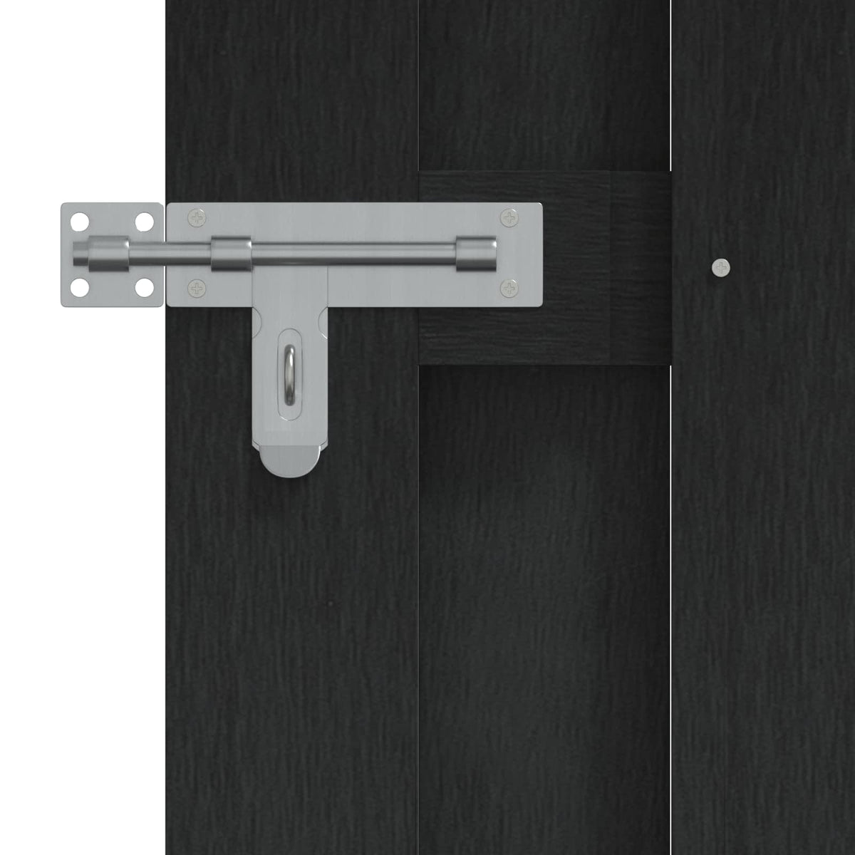 Garden Gate Black WPC 100x180cm Privacy Fence Weather Resistant
