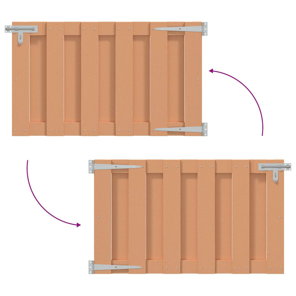 Garden Gate 100 X 60 Cm Wpc And Aluminium Brown