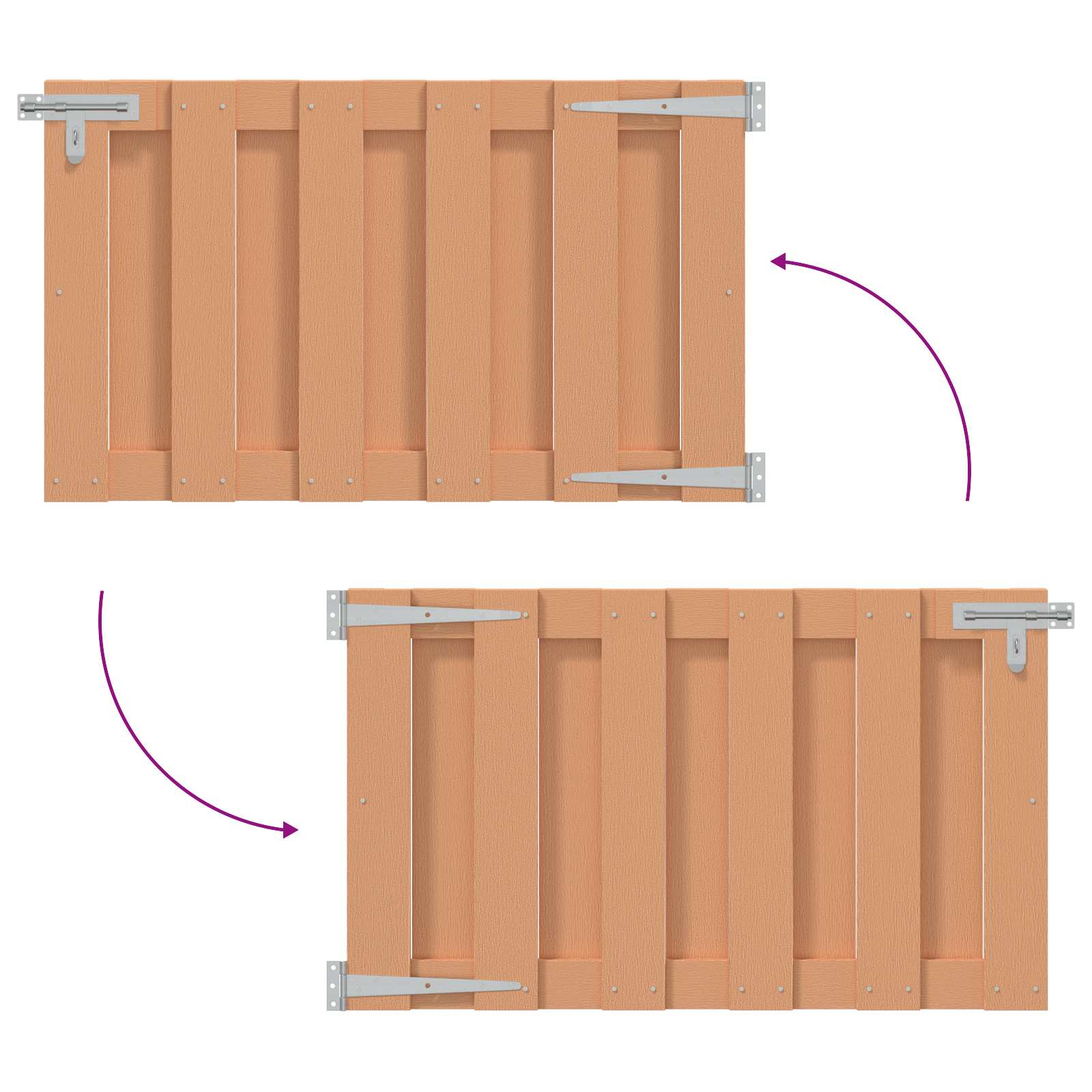 Garden Gate 100 X 60 Cm Wpc And Aluminium Brown