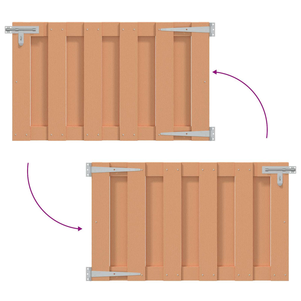 Garden Gate 100 X 80 Cm Wpc And Aluminium Brown