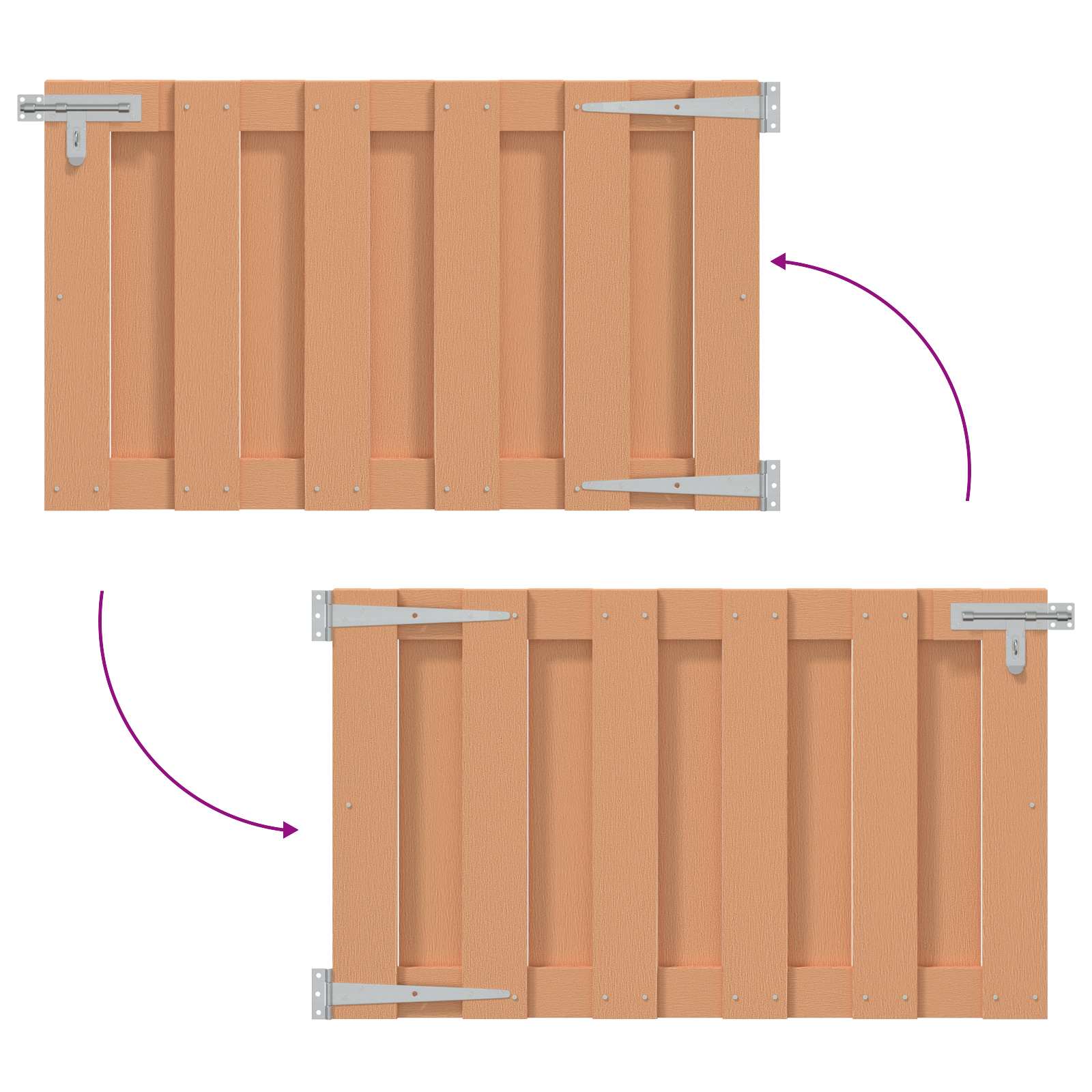 Garden Gate 100 X 80 Cm Wpc And Aluminium Brown