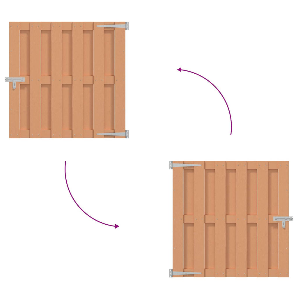 Garden Gate 100 X 100 Cm Wpc And Aluminium Brown