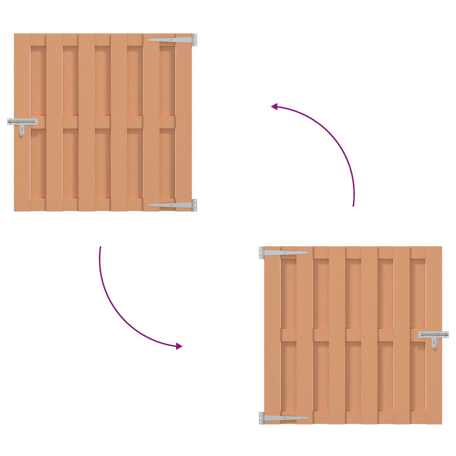 Garden Gate 100 X 100 Cm Wpc And Aluminium Brown