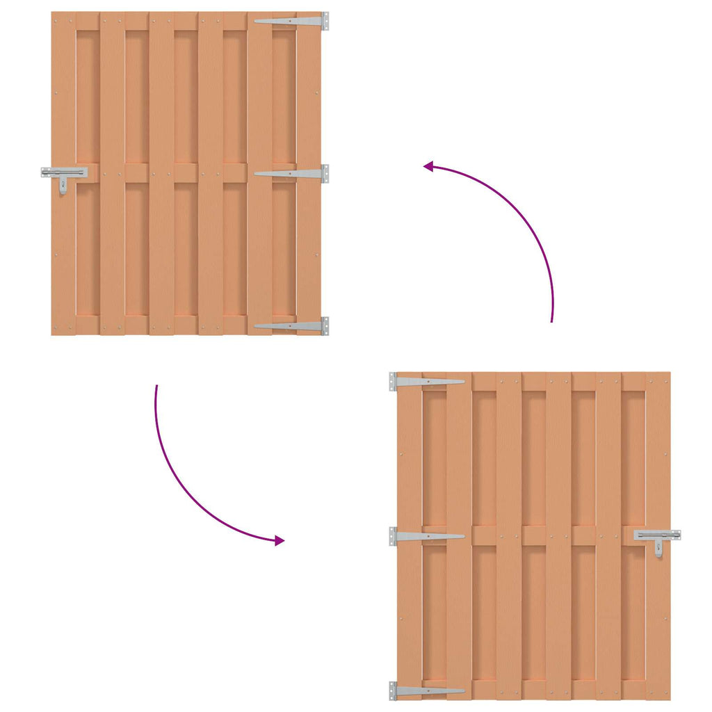 Garden Gate 100 X 112 Cm Wpc And Aluminium Brown