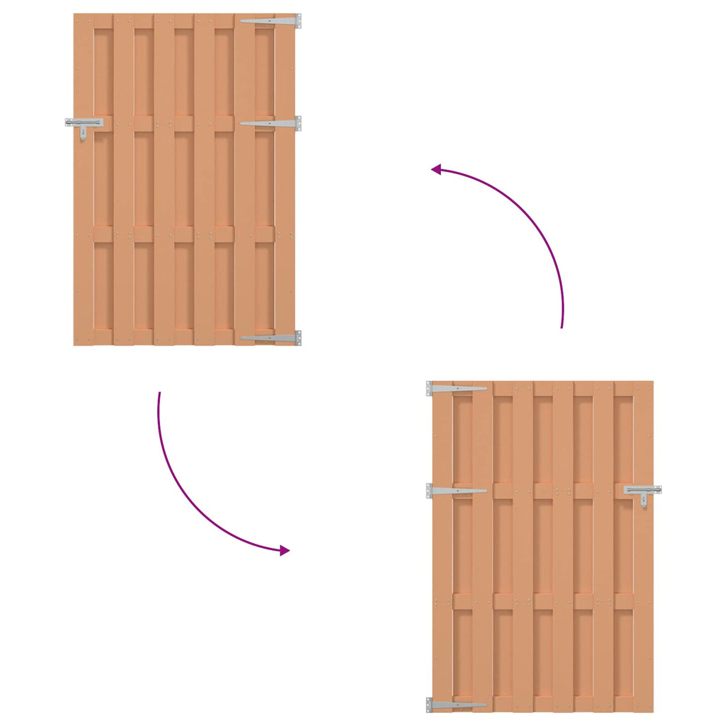 Garden Gate 100 X 150 Cm Wpc And Aluminium Brown