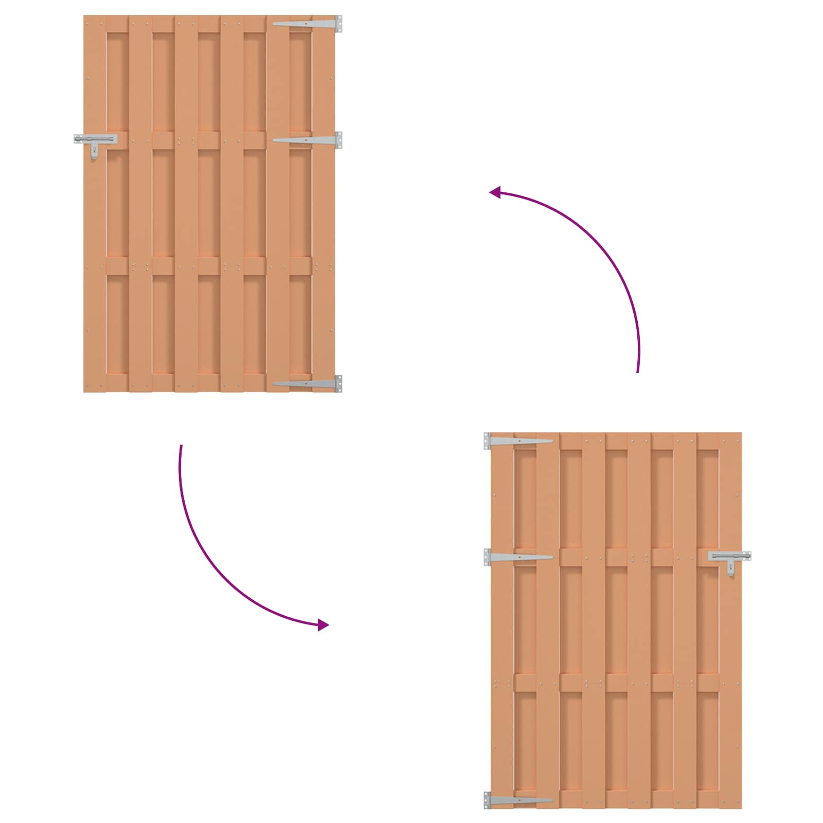 Garden Gate 100 X 150 Cm Wpc And Aluminium Brown