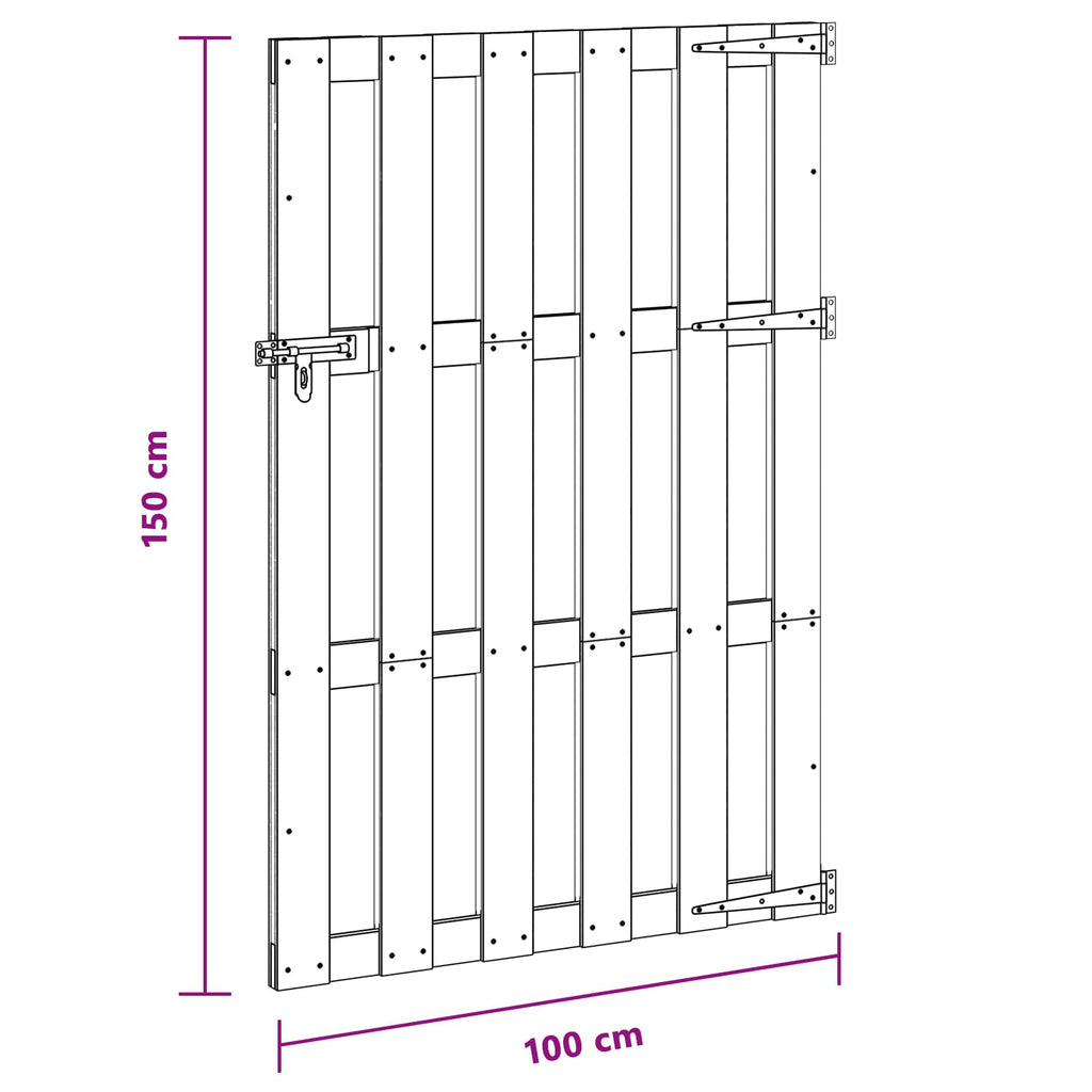 Garden Gate 100 X 150 Cm Wpc And Aluminium Brown